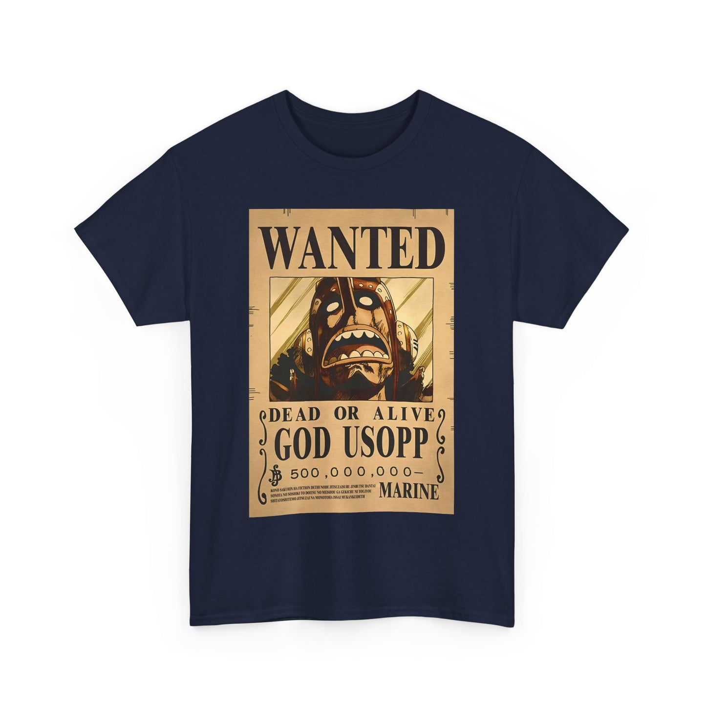 Wanted God Usopp Tee | Streetwear Anime Lover Gift Unisex Heavy Cotton Shirt, Casual Wear, Straw Hat Legends Collection, Neubonesto