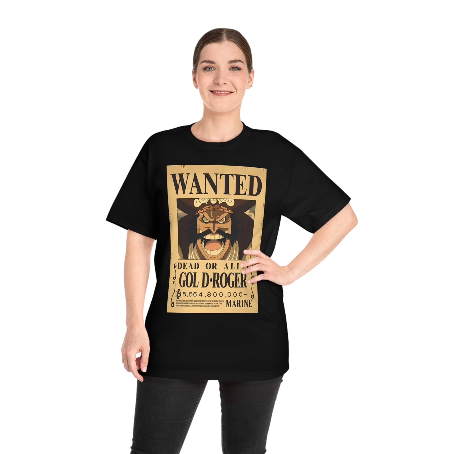 T-shirt Anime Gol D-Roger Wanted