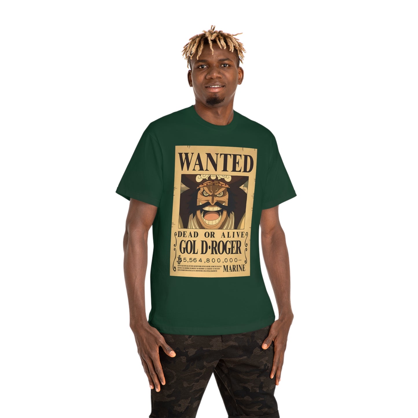 T-shirt Anime Gol D-Roger Wanted