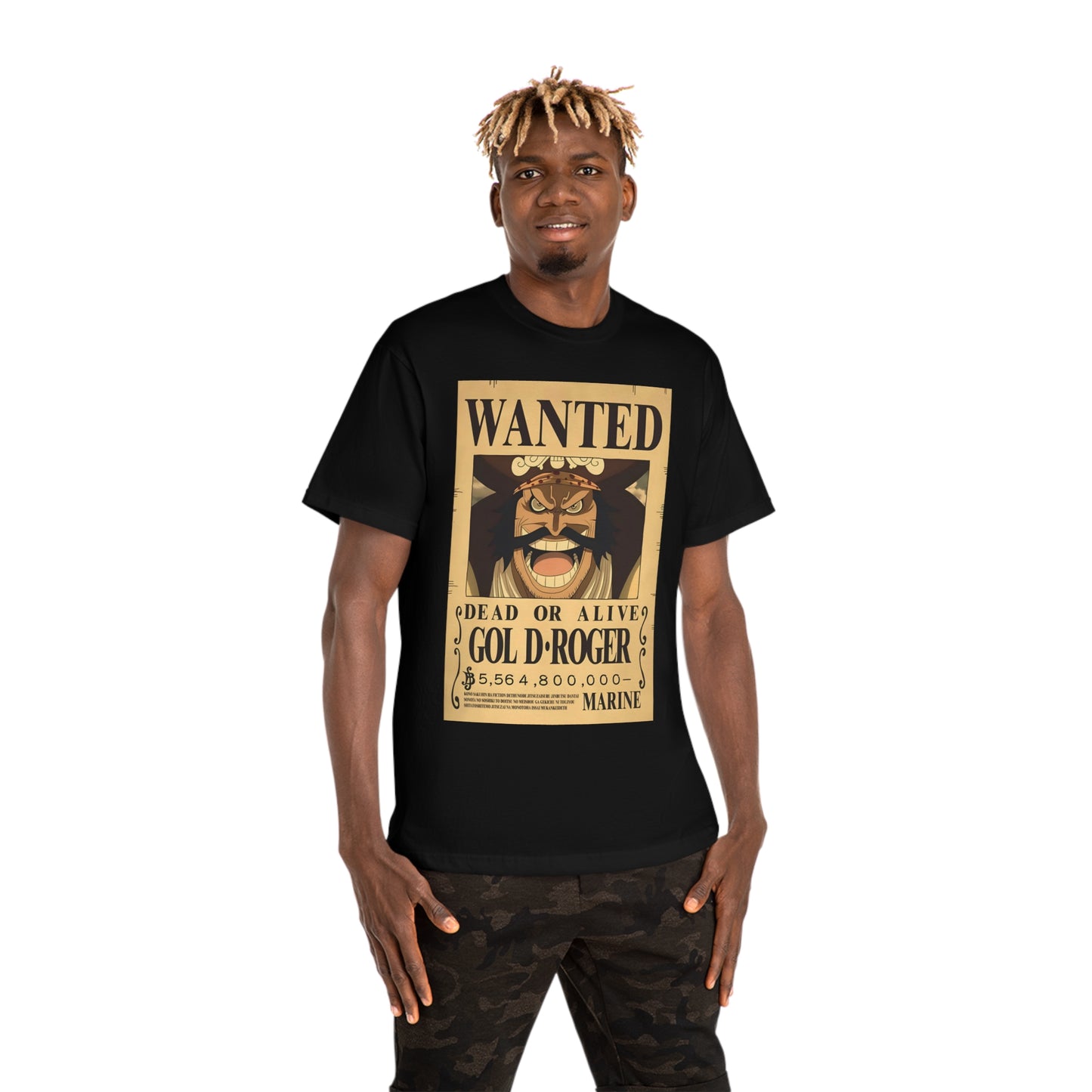 T-shirt Anime Gol D-Roger Wanted