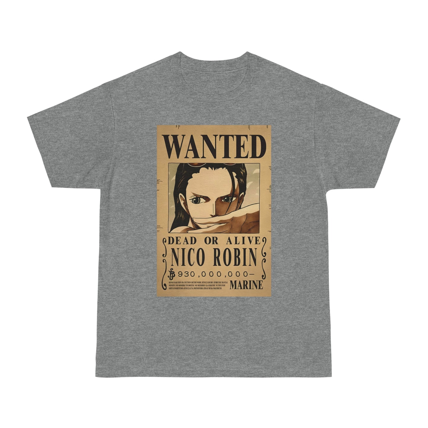 Anime T-shirt, Nico Robin Wanted, One Piece, Unisex Tee, Otaku Gift, Straw Hat Legend Collection, Neubonesto Shirt