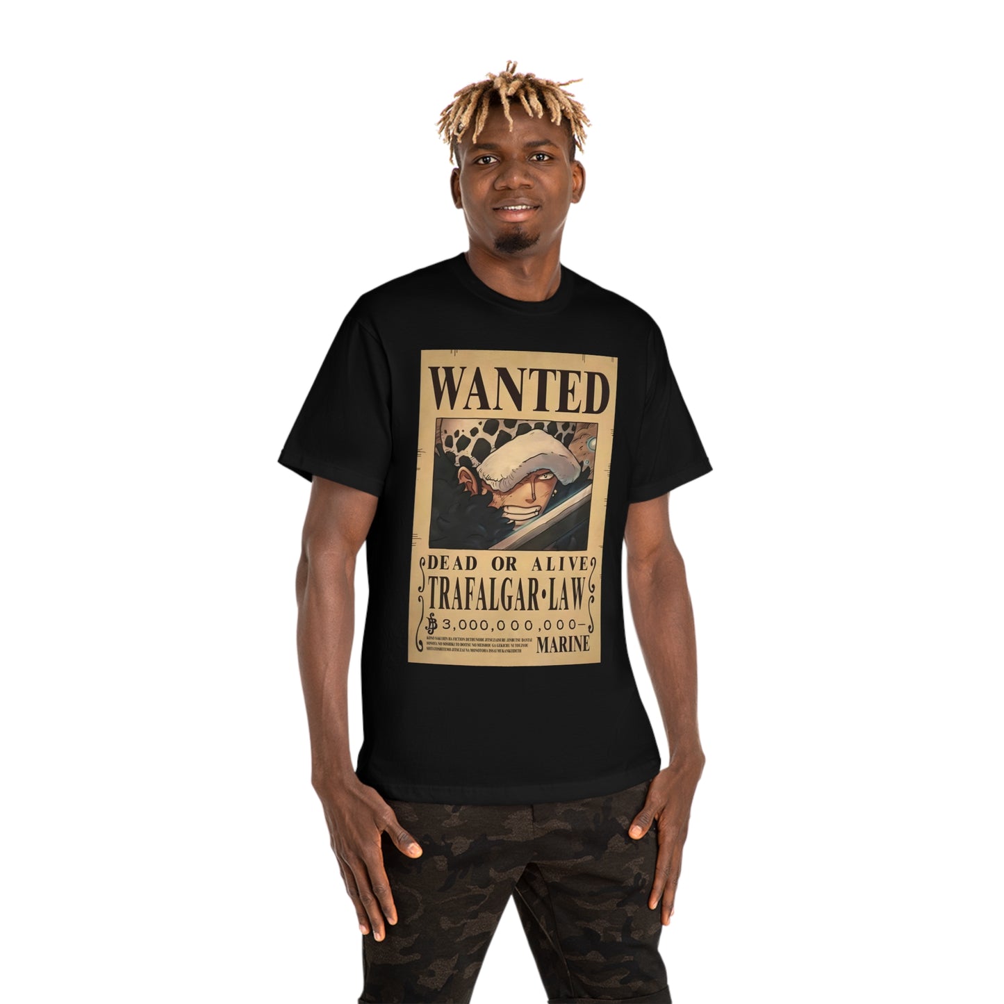 Anime T-shirt, Trafalgar-Law Wanted, One Piece, Neubonesto, Straw Hat Legend Collection, Unisex Tee, Otaku Gift, Anime Fan Shirt