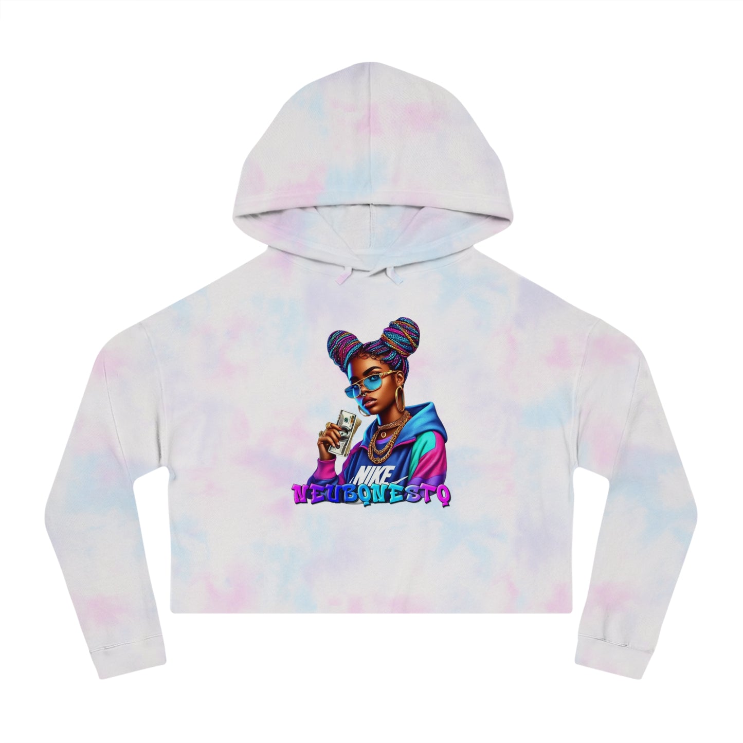 Neubonesto Nike Girl Graffiti Cropped Hoodie - Neubonesto Streetwear