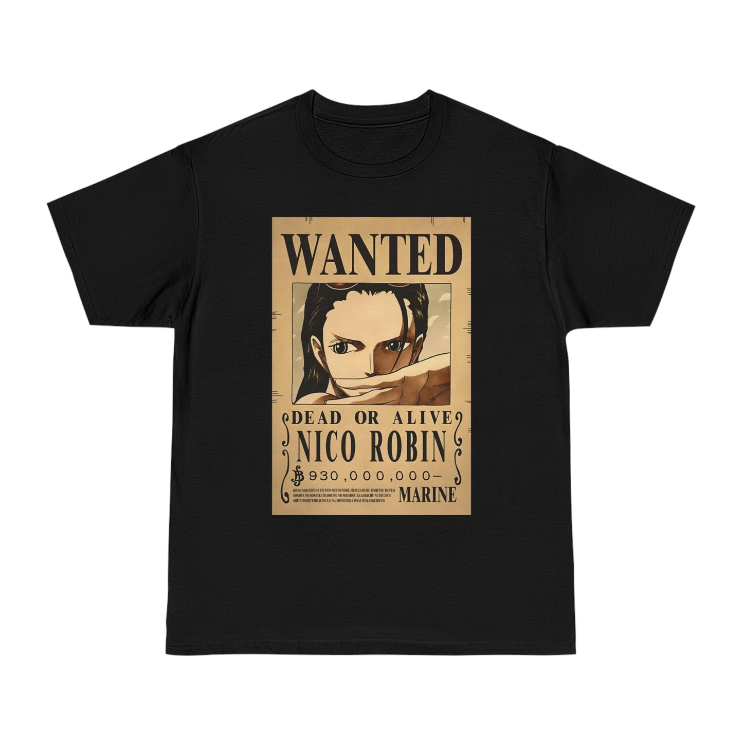 Anime T-shirt, Nico Robin Wanted, One Piece, Unisex Tee, Otaku Gift, Straw Hat Legend Collection, Neubonesto Shirt