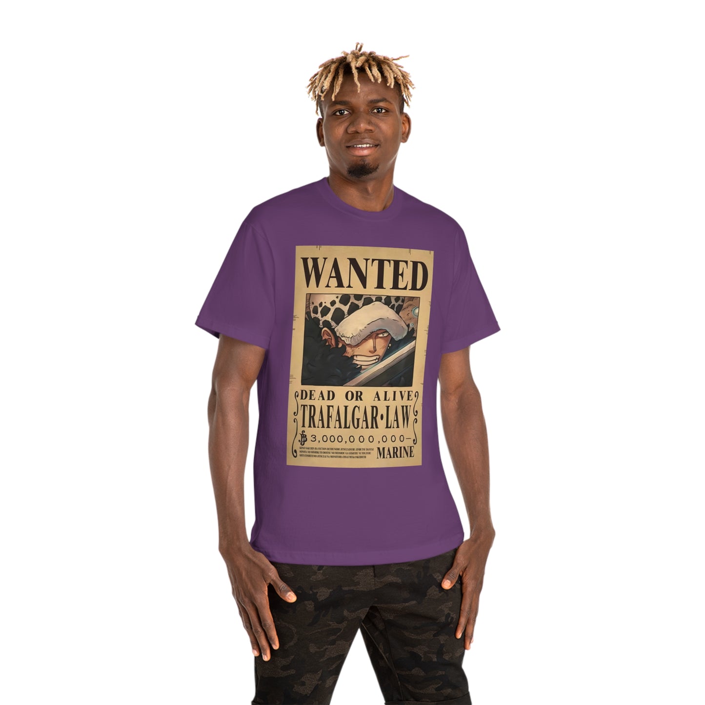 Anime T-shirt, Trafalgar-Law Wanted, One Piece, Neubonesto, Straw Hat Legend Collection, Unisex Tee, Otaku Gift, Anime Fan Shirt