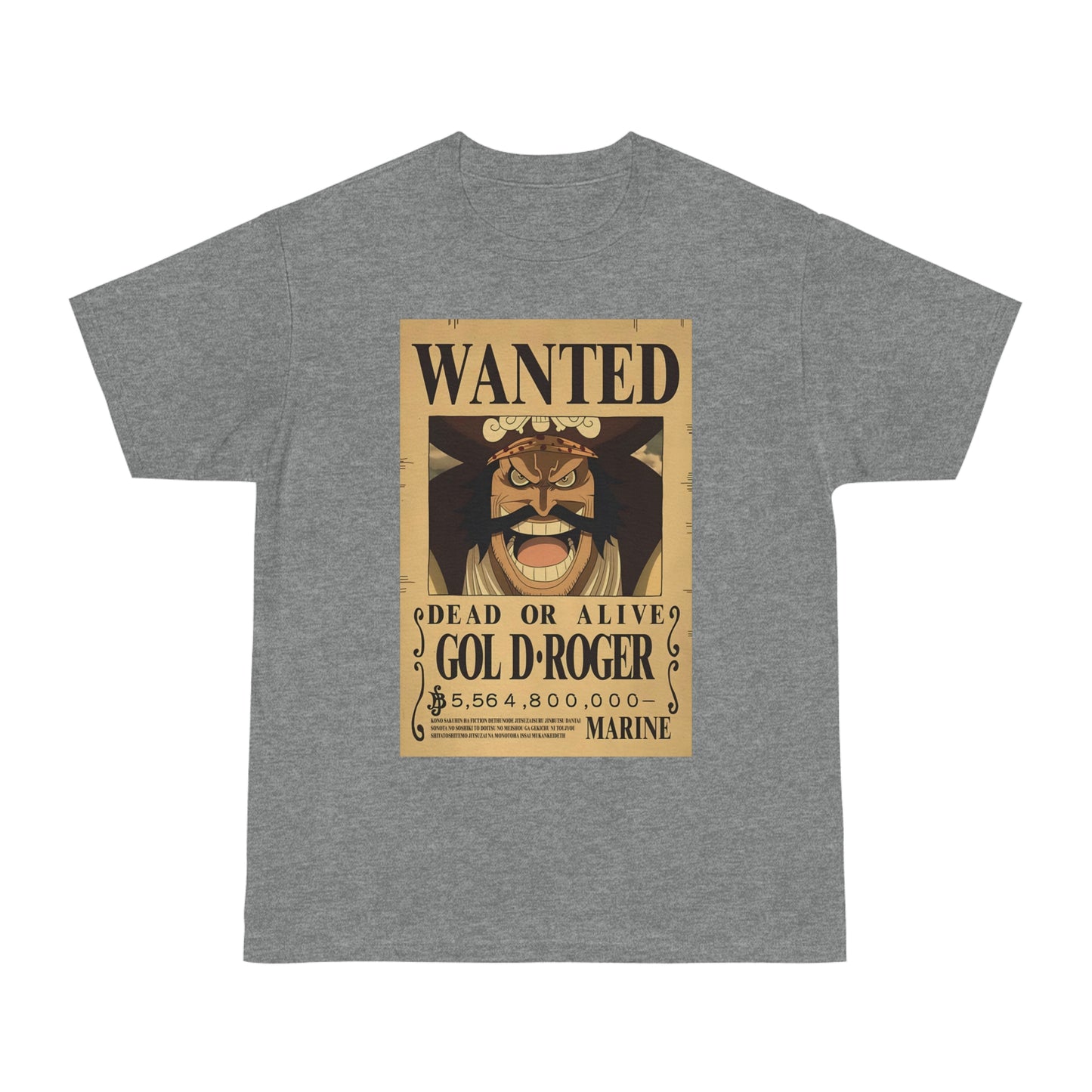 T-shirt Anime Gol D-Roger Wanted