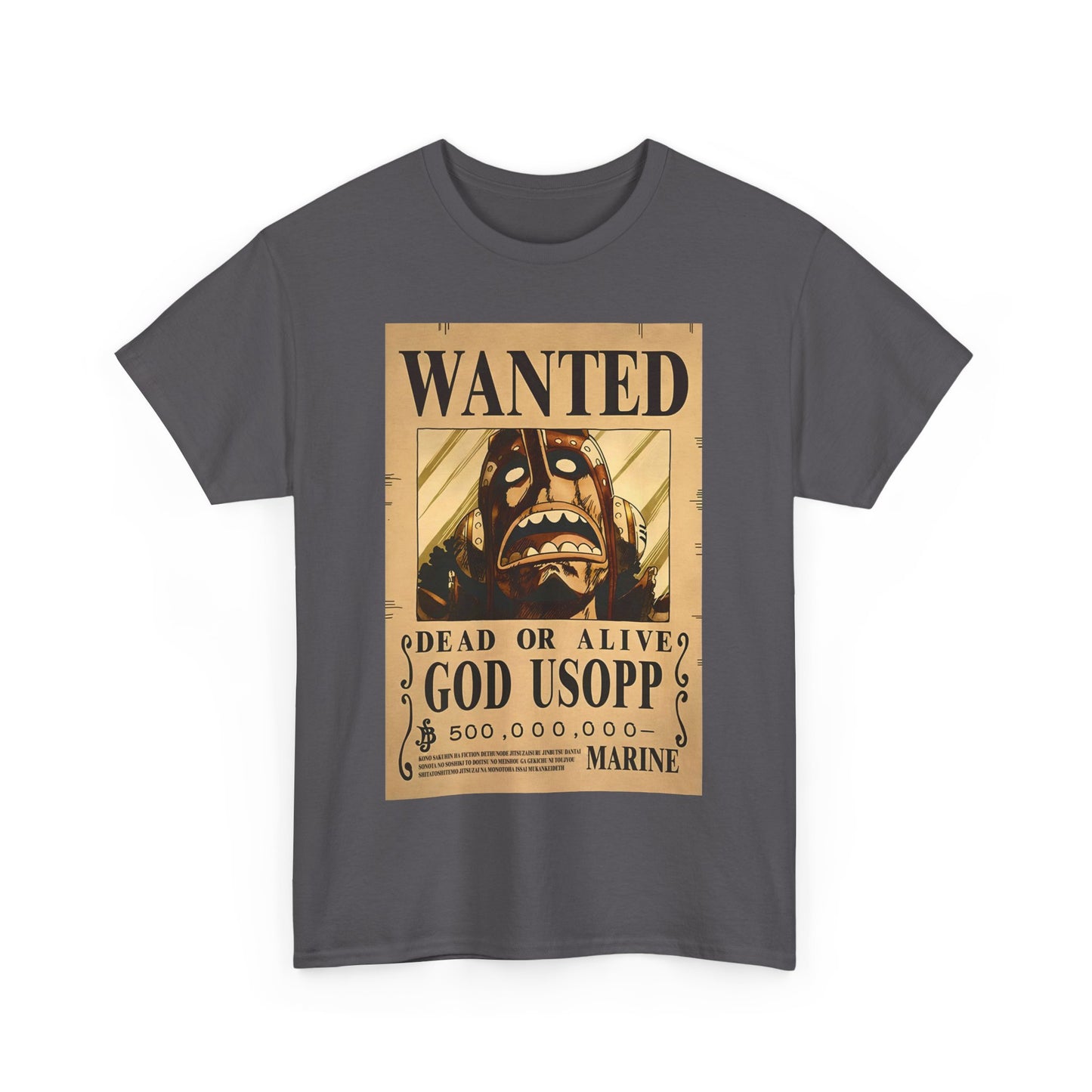 Wanted God Usopp Tee | Streetwear Anime Lover Gift Unisex Heavy Cotton Shirt, Casual Wear, Straw Hat Legends Collection, Neubonesto