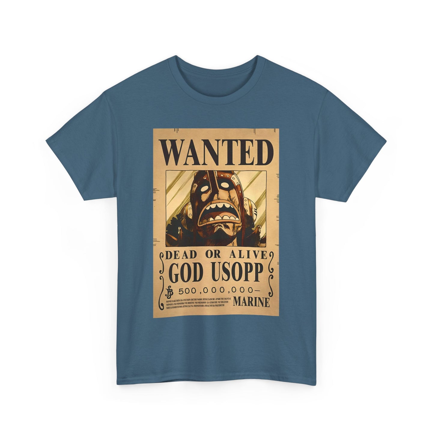 Wanted God Usopp Tee | Streetwear Anime Lover Gift Unisex Heavy Cotton Shirt, Casual Wear, Straw Hat Legends Collection, Neubonesto