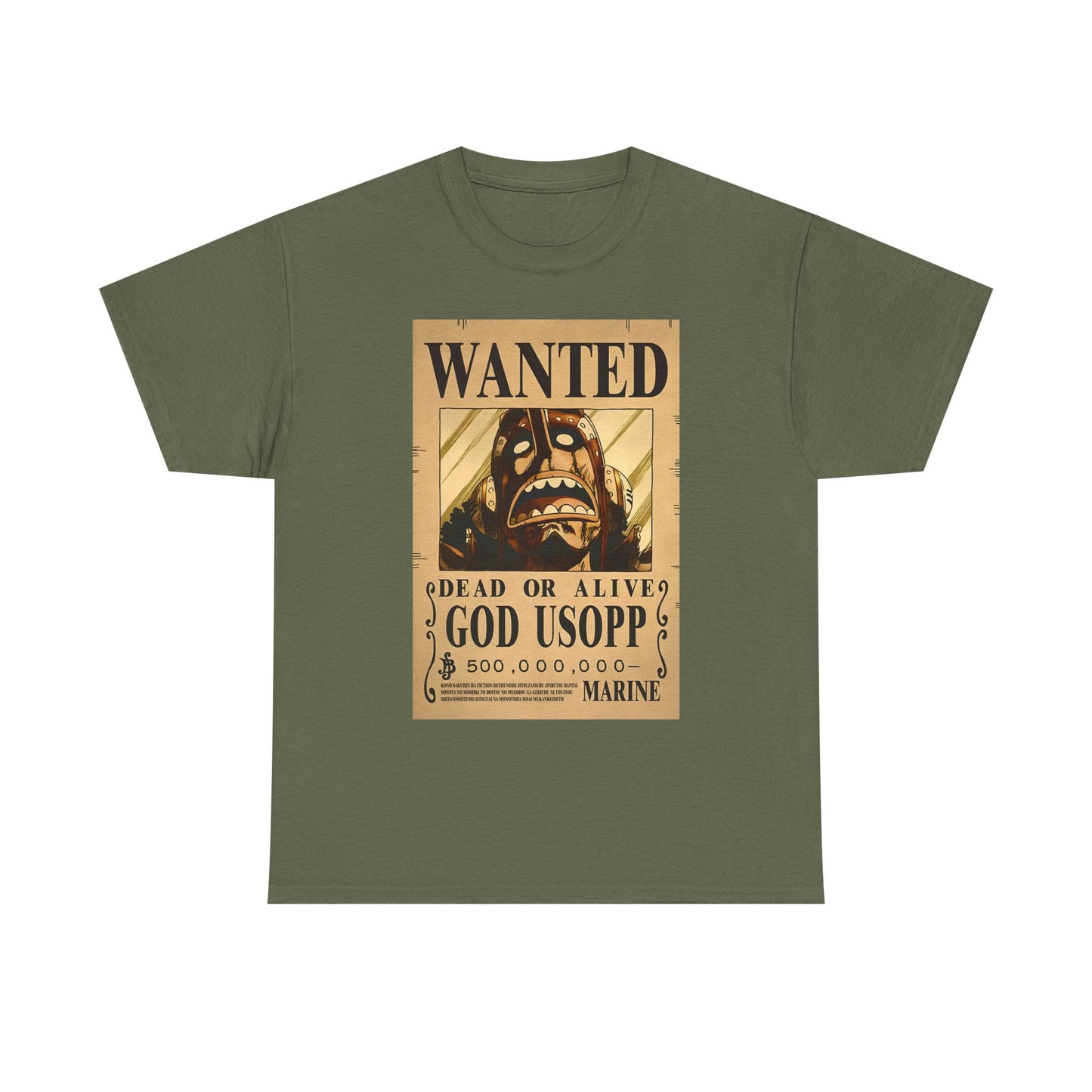 Wanted God Usopp Tee | Streetwear Anime Lover Gift Unisex Heavy Cotton Shirt, Casual Wear, Straw Hat Legends Collection, Neubonesto