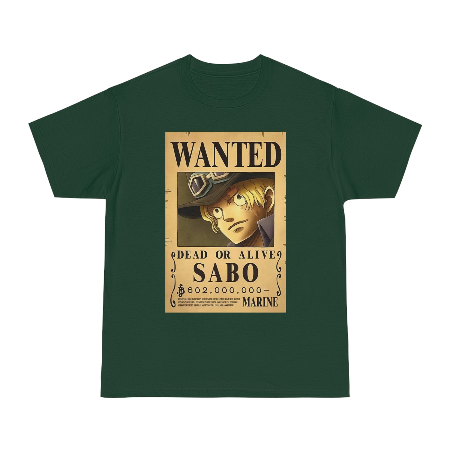 Anime T-shirt, Sabo Wanted, One Piece, Unisex Tee, Otaku Gift