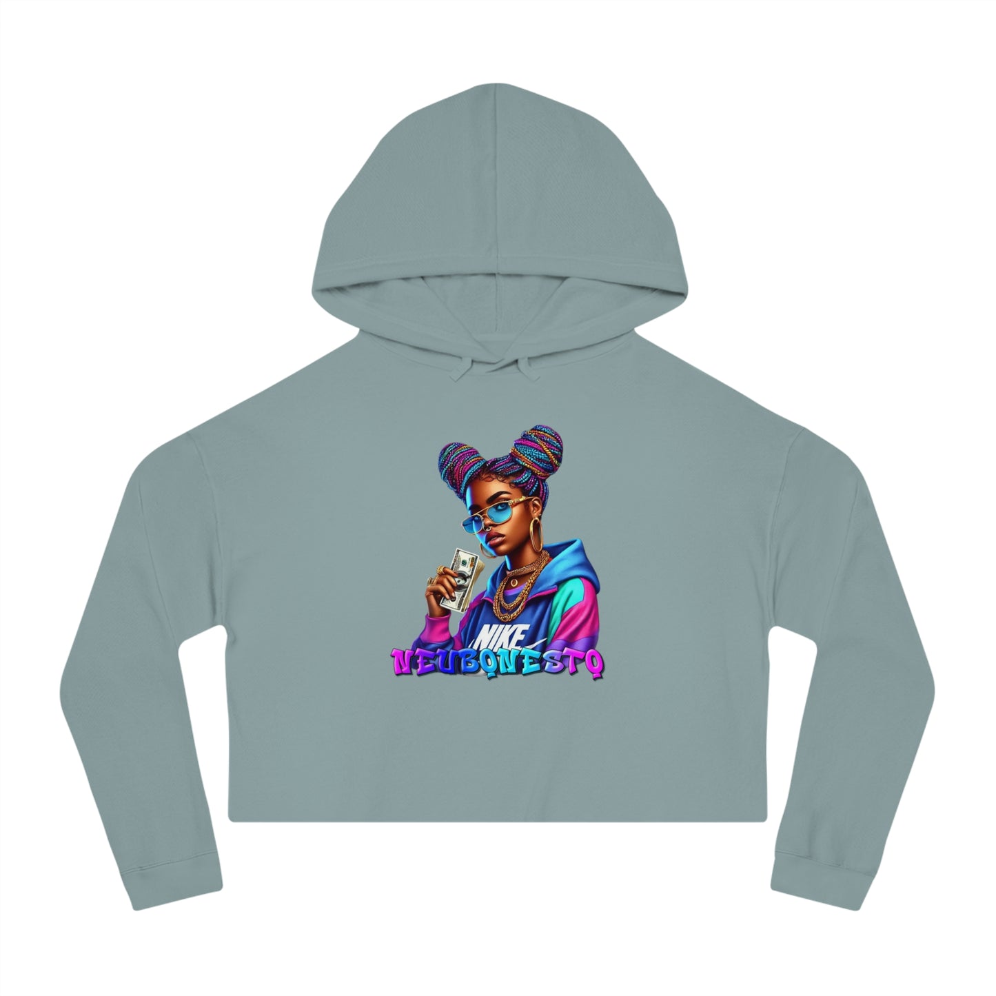 Neubonesto Nike Girl Graffiti Cropped Hoodie - Neubonesto Streetwear