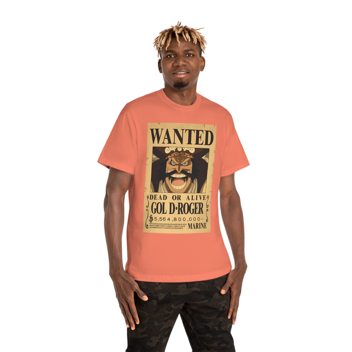T-shirt Anime Gol D-Roger Wanted