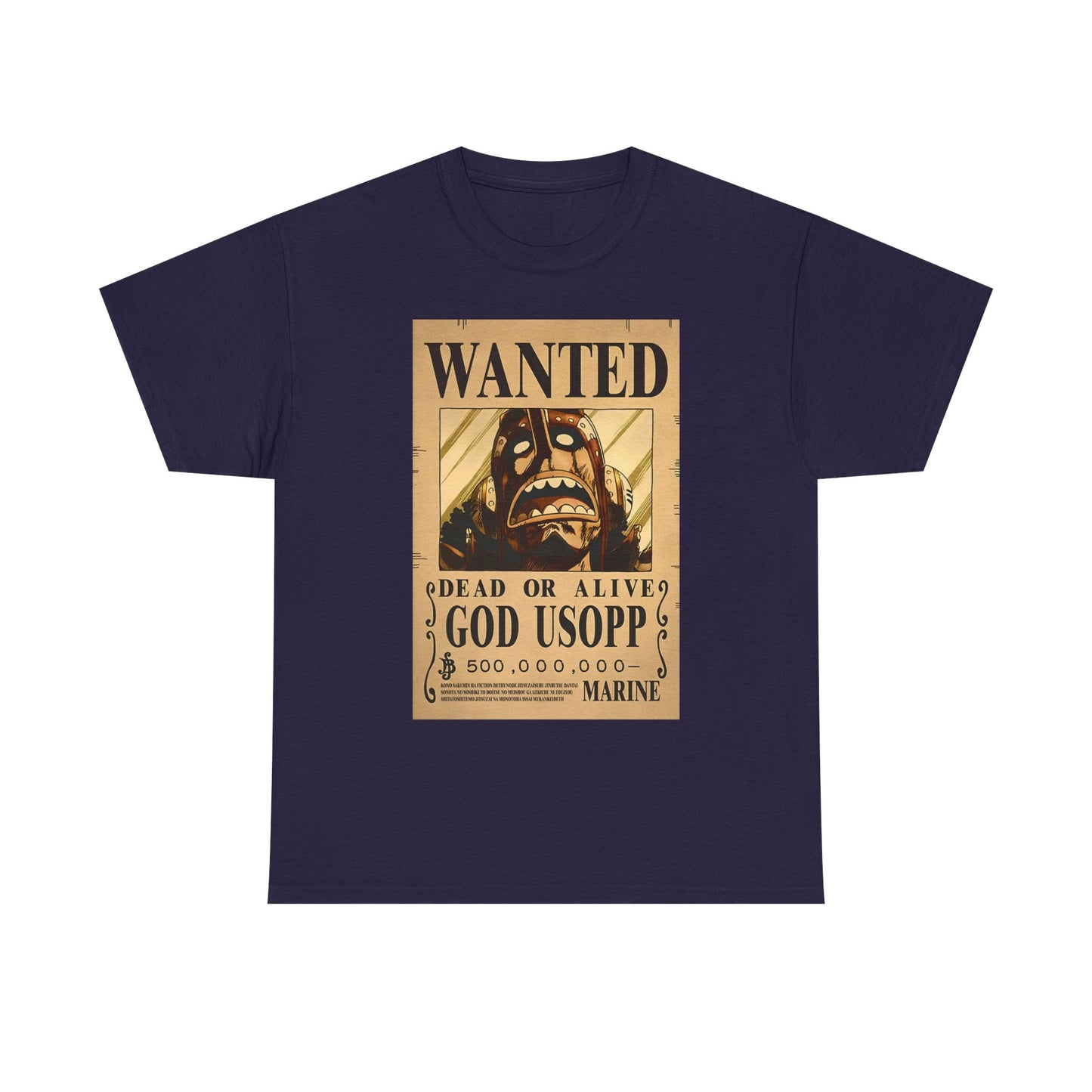 Wanted God Usopp Tee | Streetwear Anime Lover Gift Unisex Heavy Cotton Shirt, Casual Wear, Straw Hat Legends Collection, Neubonesto