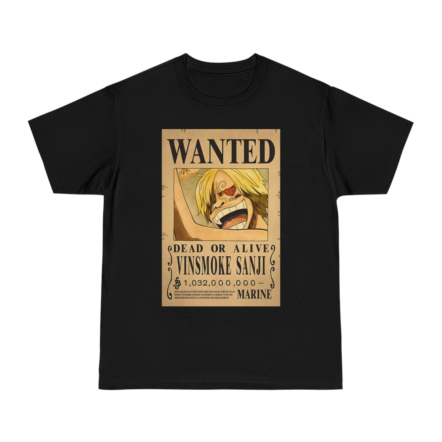 Anime T-shirt, Vinsmoke Sanji Wanted, One Piece, Unisex Tee, Otaku Gift, Anime Fan Shirt - Hammer Tshirt, Manga Tee, Japanese Anime