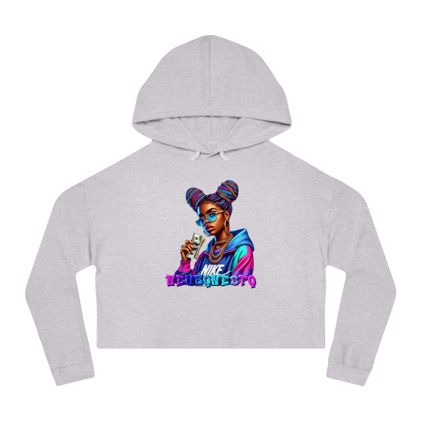 Neubonesto Nike Girl Graffiti Cropped Hoodie - Neubonesto Streetwear