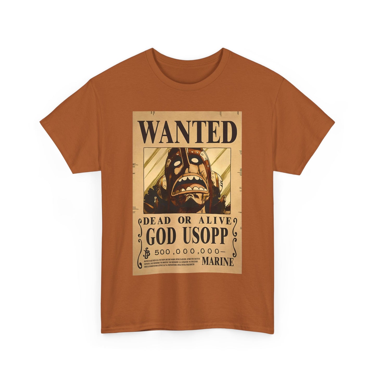 Wanted God Usopp Tee | Streetwear Anime Lover Gift Unisex Heavy Cotton Shirt, Casual Wear, Straw Hat Legends Collection, Neubonesto