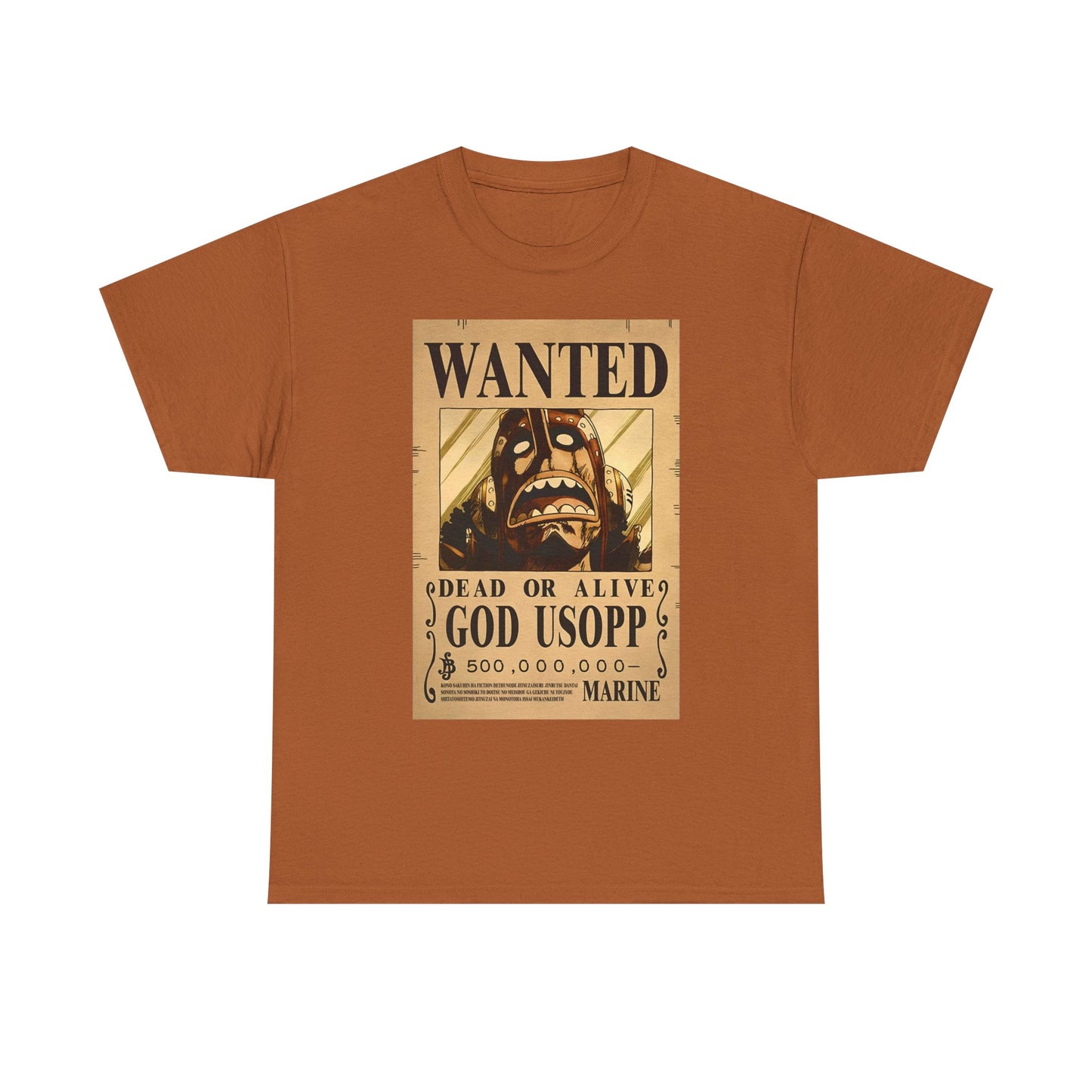 Wanted God Usopp Tee | Streetwear Anime Lover Gift Unisex Heavy Cotton Shirt, Casual Wear, Straw Hat Legends Collection, Neubonesto