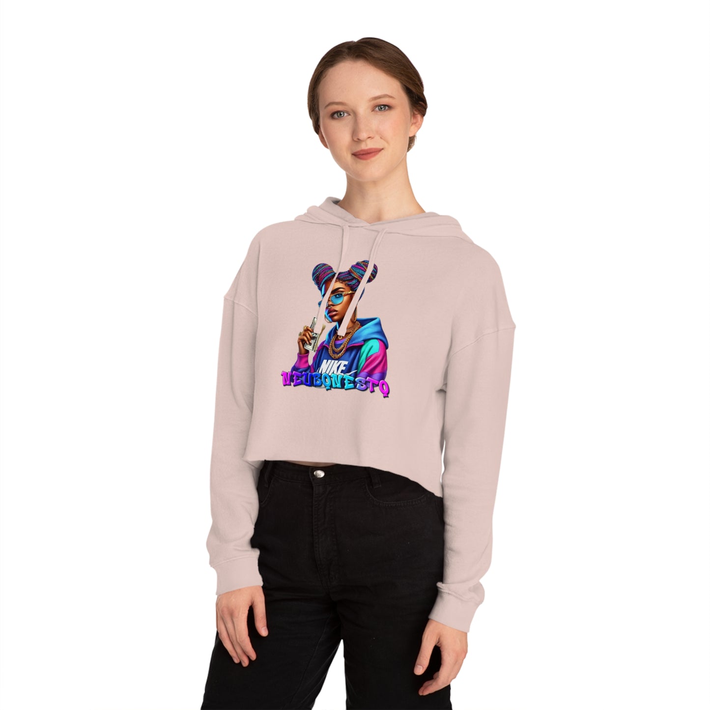 Neubonesto Nike Girl Graffiti Cropped Hoodie - Neubonesto Streetwear