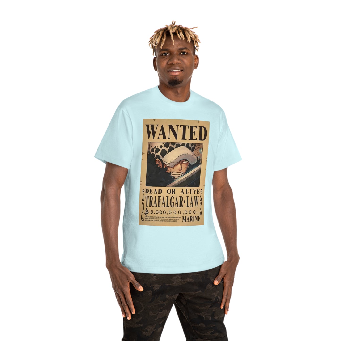 Anime T-shirt, Trafalgar-Law Wanted, One Piece, Neubonesto, Straw Hat Legend Collection, Unisex Tee, Otaku Gift, Anime Fan Shirt