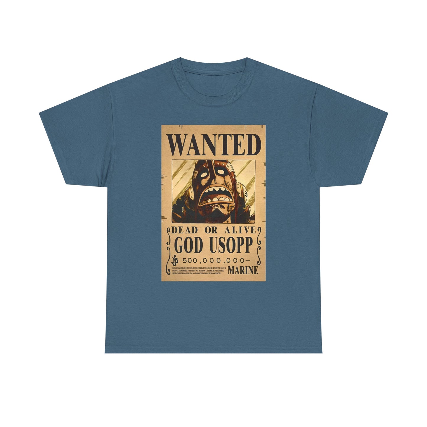 Wanted God Usopp Tee | Streetwear Anime Lover Gift Unisex Heavy Cotton Shirt, Casual Wear, Straw Hat Legends Collection, Neubonesto