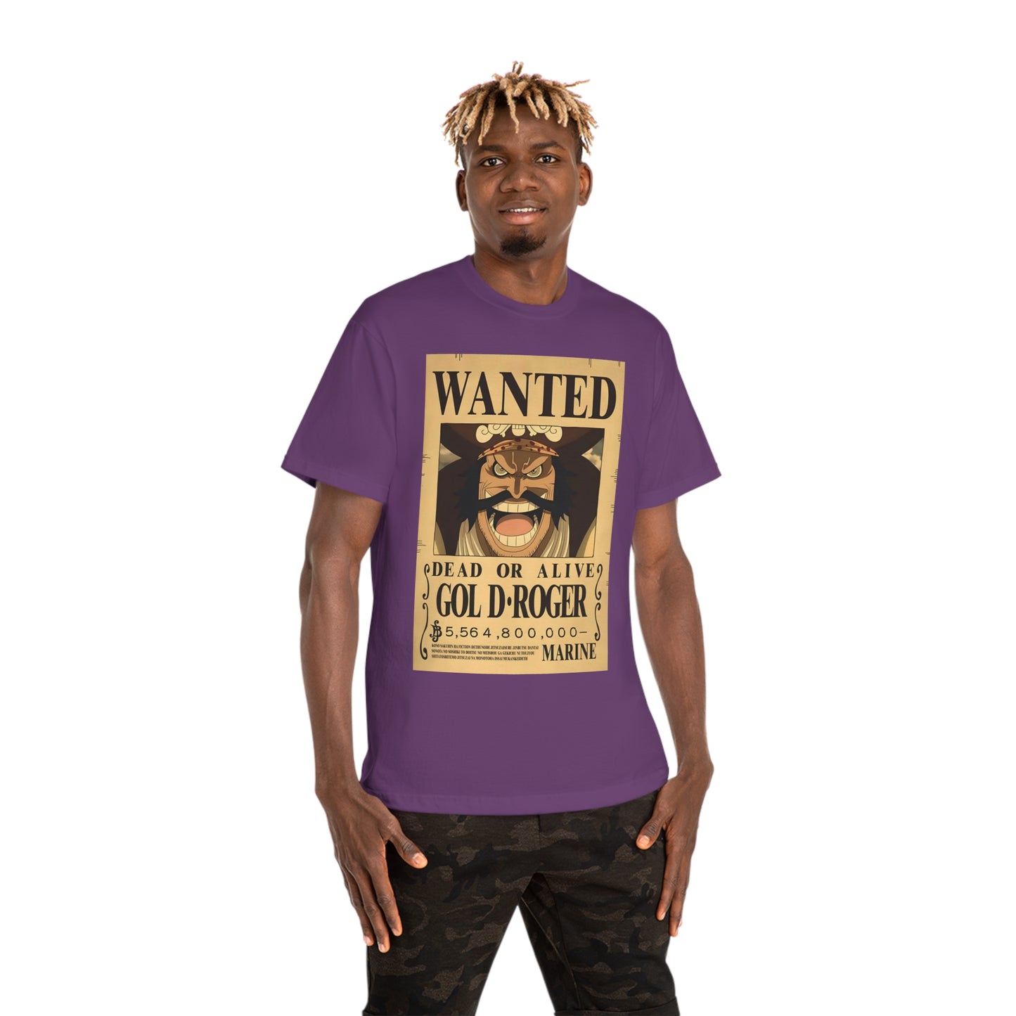 T-shirt Anime Gol D-Roger Wanted
