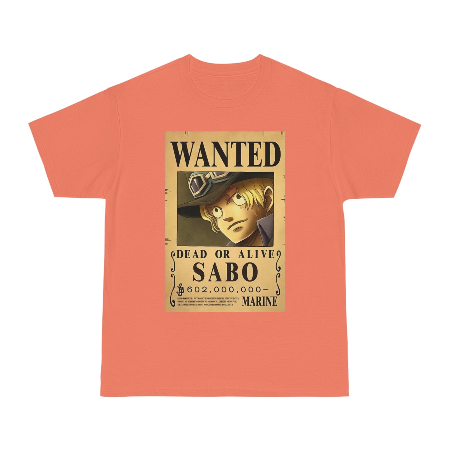 Anime T-shirt, Sabo Wanted, One Piece, Unisex Tee, Otaku Gift