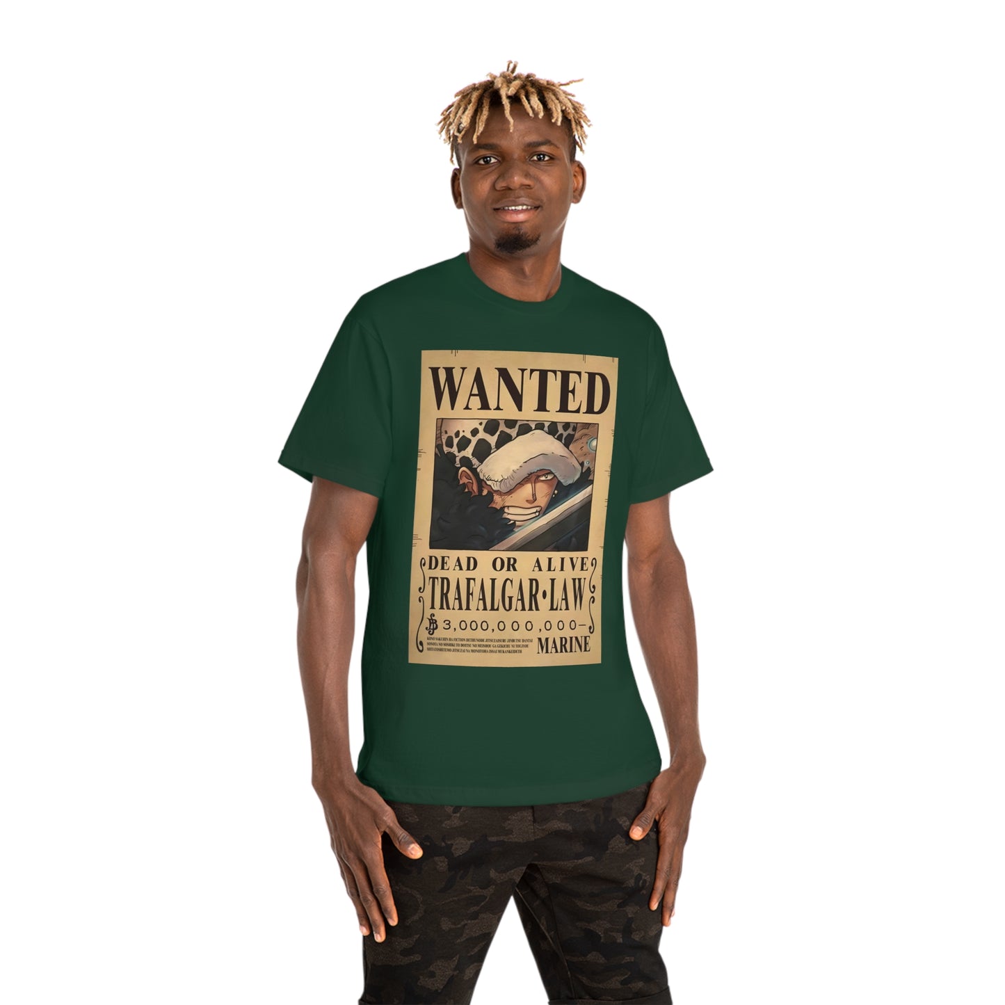 Anime T-shirt, Trafalgar-Law Wanted, One Piece, Neubonesto, Straw Hat Legend Collection, Unisex Tee, Otaku Gift, Anime Fan Shirt