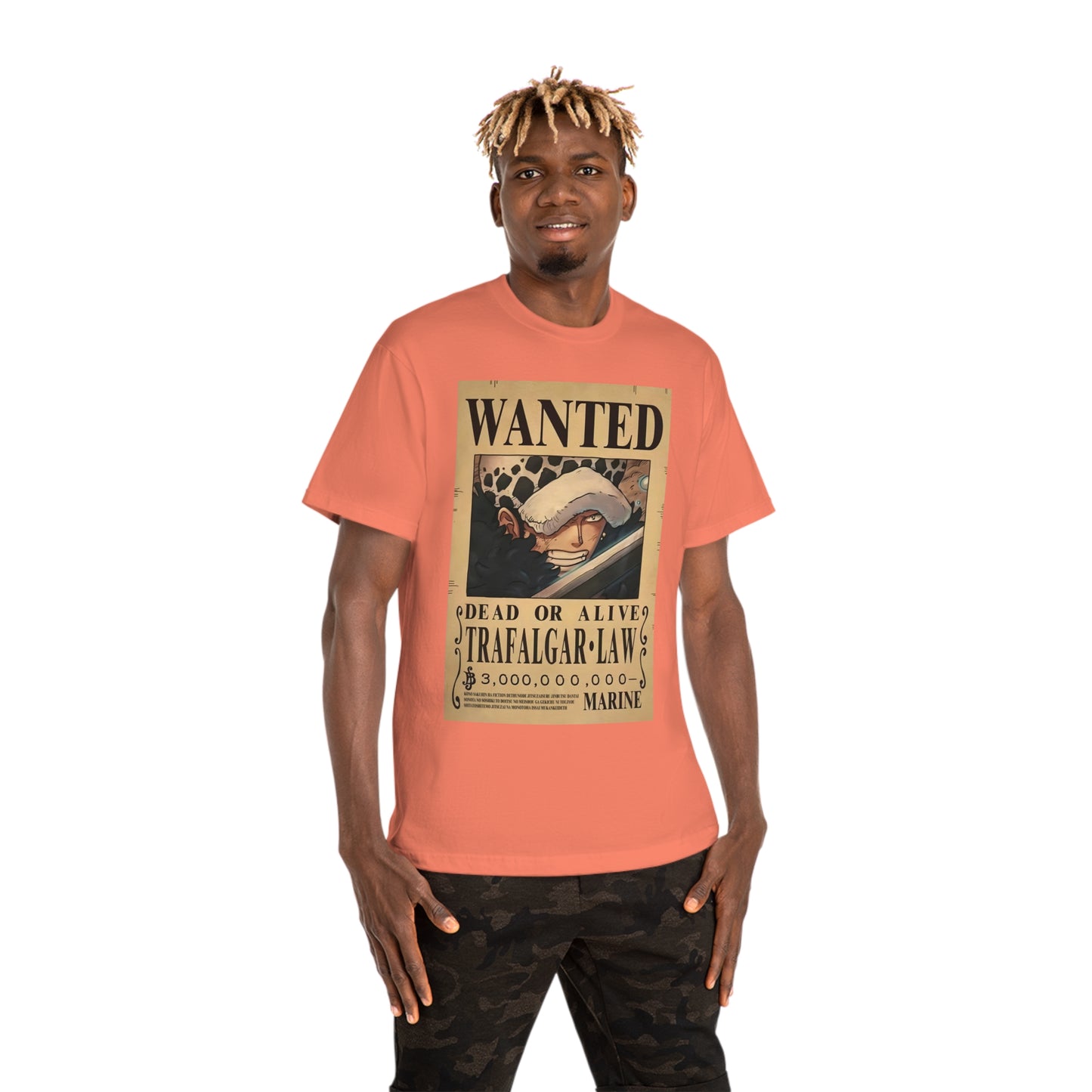 Anime T-shirt, Trafalgar-Law Wanted, One Piece, Neubonesto, Straw Hat Legend Collection, Unisex Tee, Otaku Gift, Anime Fan Shirt
