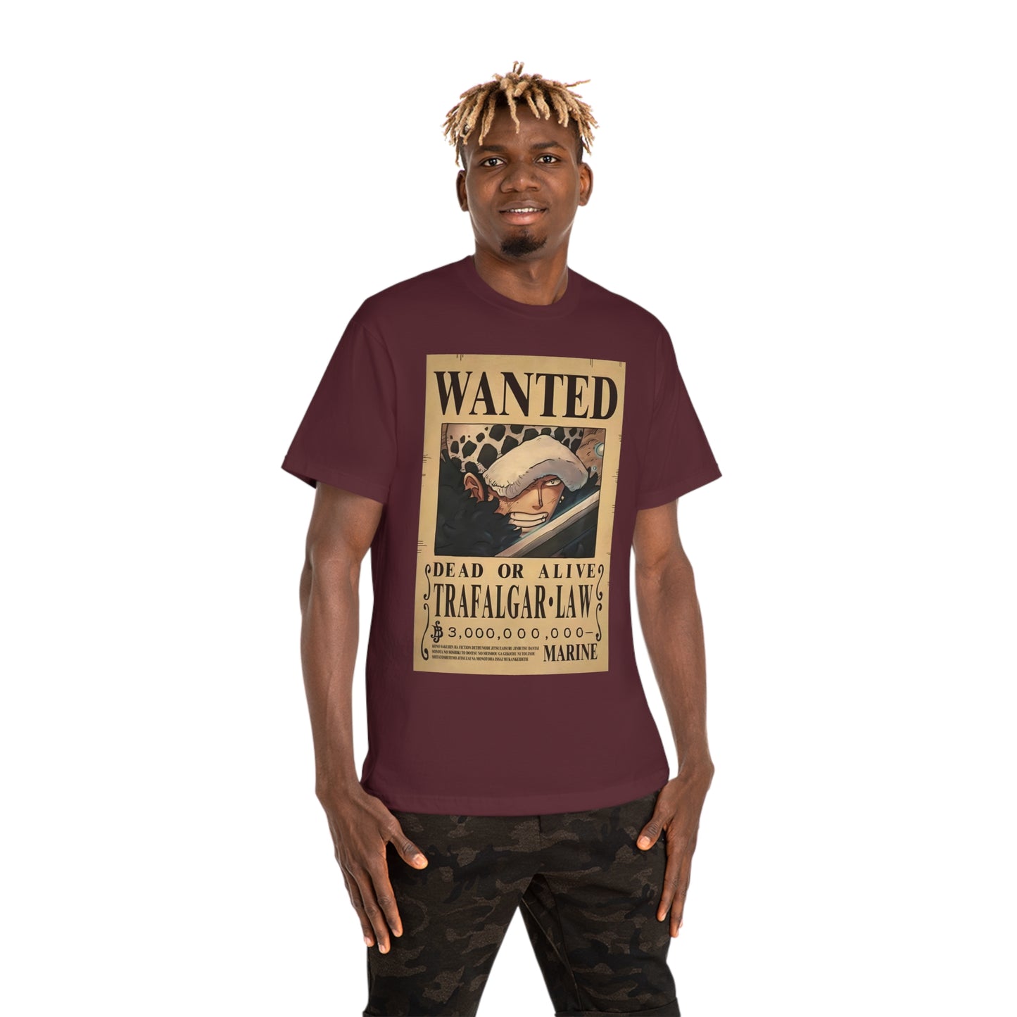 Anime T-shirt, Trafalgar-Law Wanted, One Piece, Neubonesto, Straw Hat Legend Collection, Unisex Tee, Otaku Gift, Anime Fan Shirt