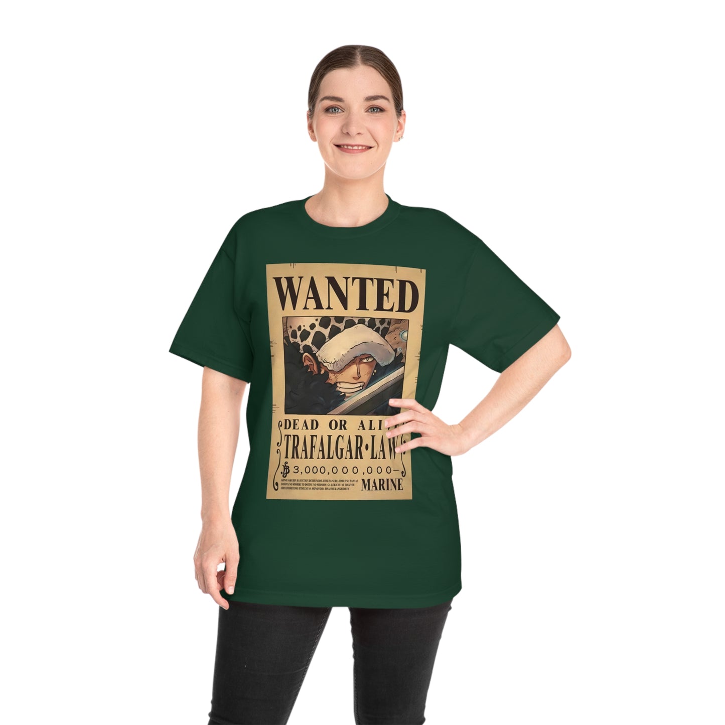 Anime T-shirt, Trafalgar-Law Wanted, One Piece, Neubonesto, Straw Hat Legend Collection, Unisex Tee, Otaku Gift, Anime Fan Shirt
