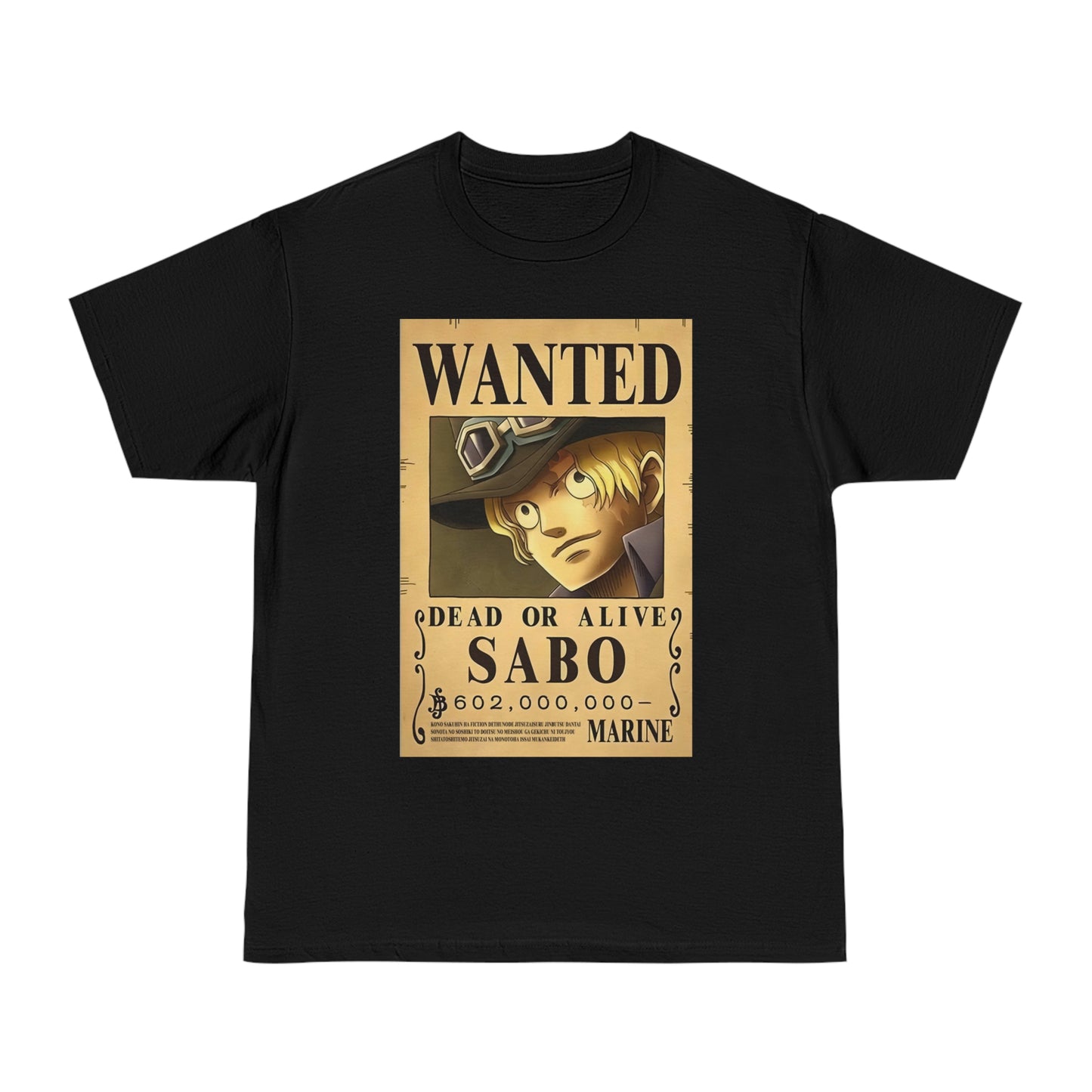 Anime T-shirt, Sabo Wanted, One Piece, Unisex Tee, Otaku Gift