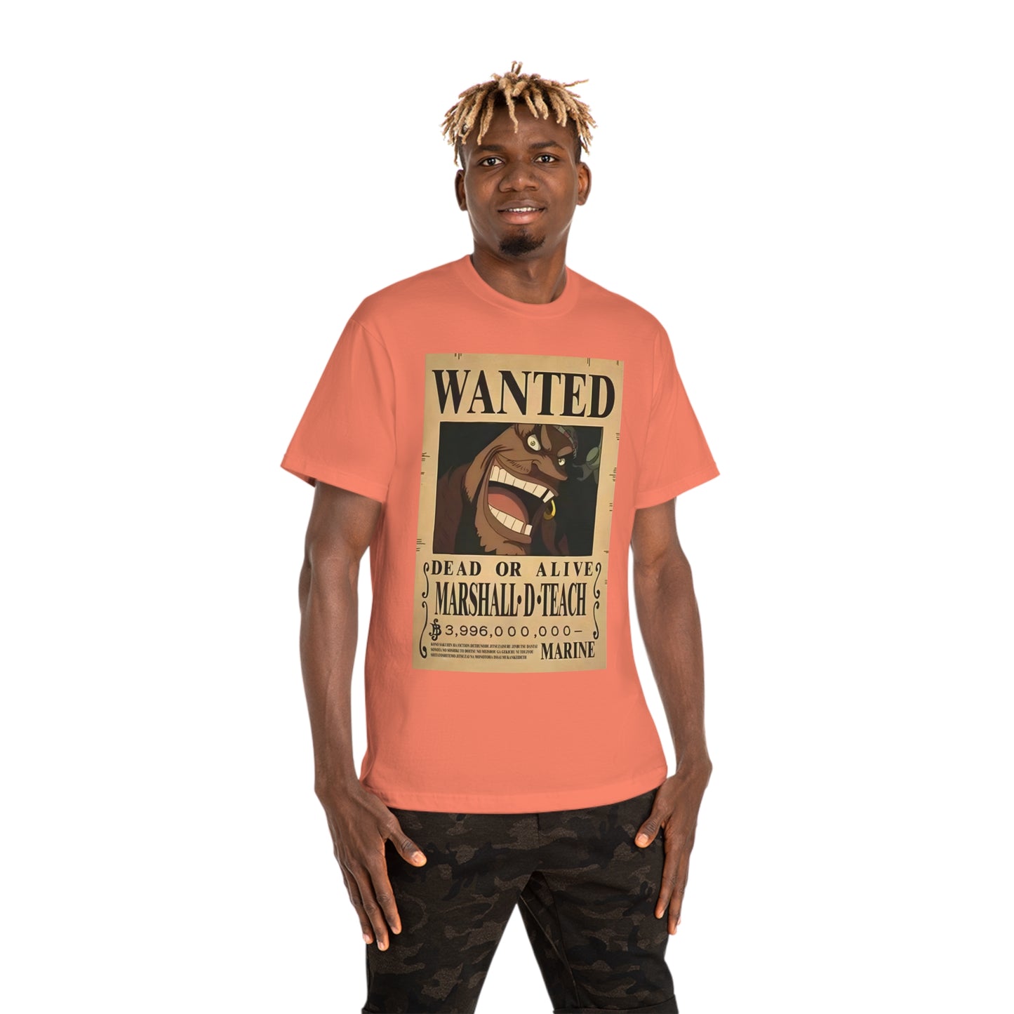 Anime T-shirt, Marshall D Teach Wanted, One Piece, Neubonesto, Unisex Tee