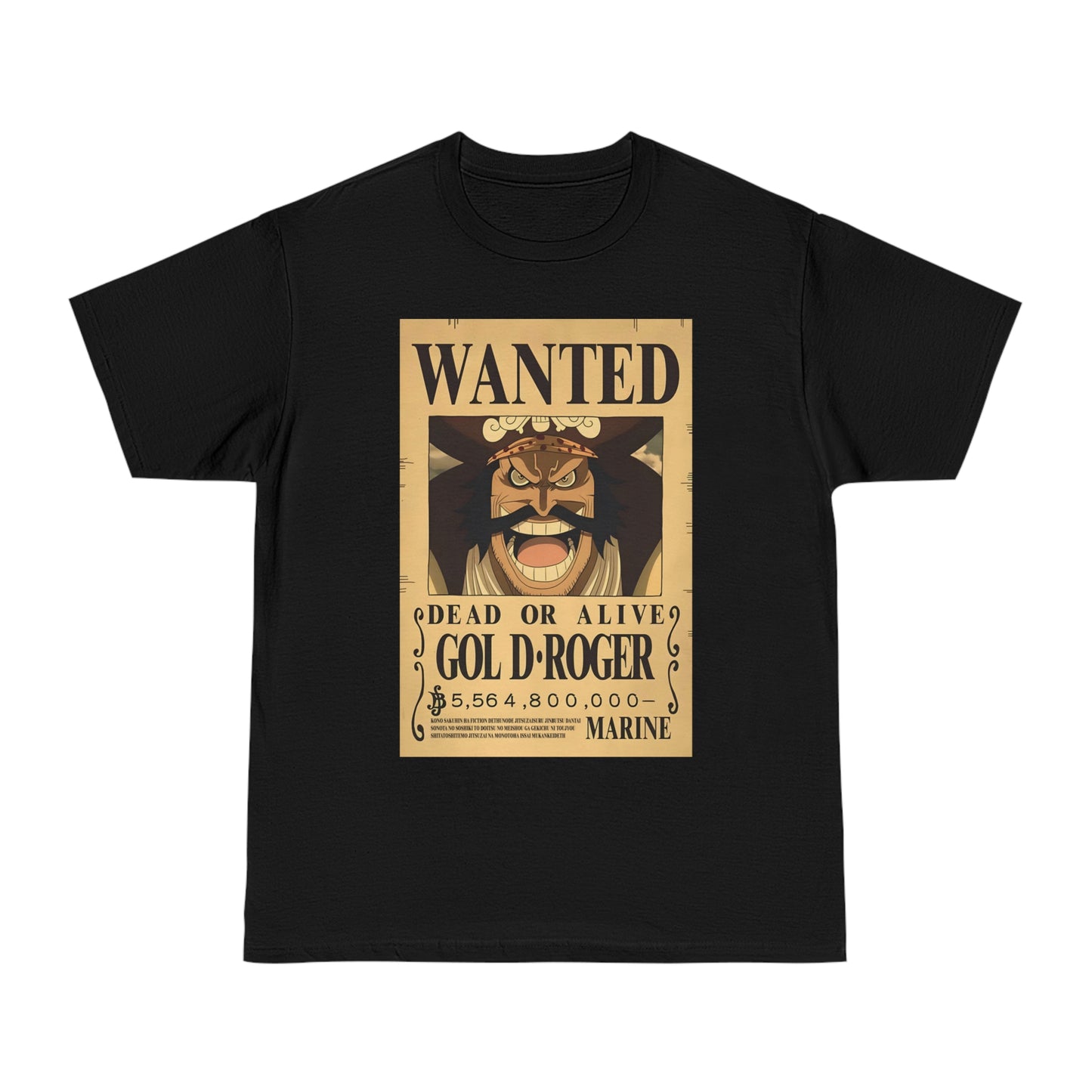 T-shirt Anime Gol D-Roger Wanted