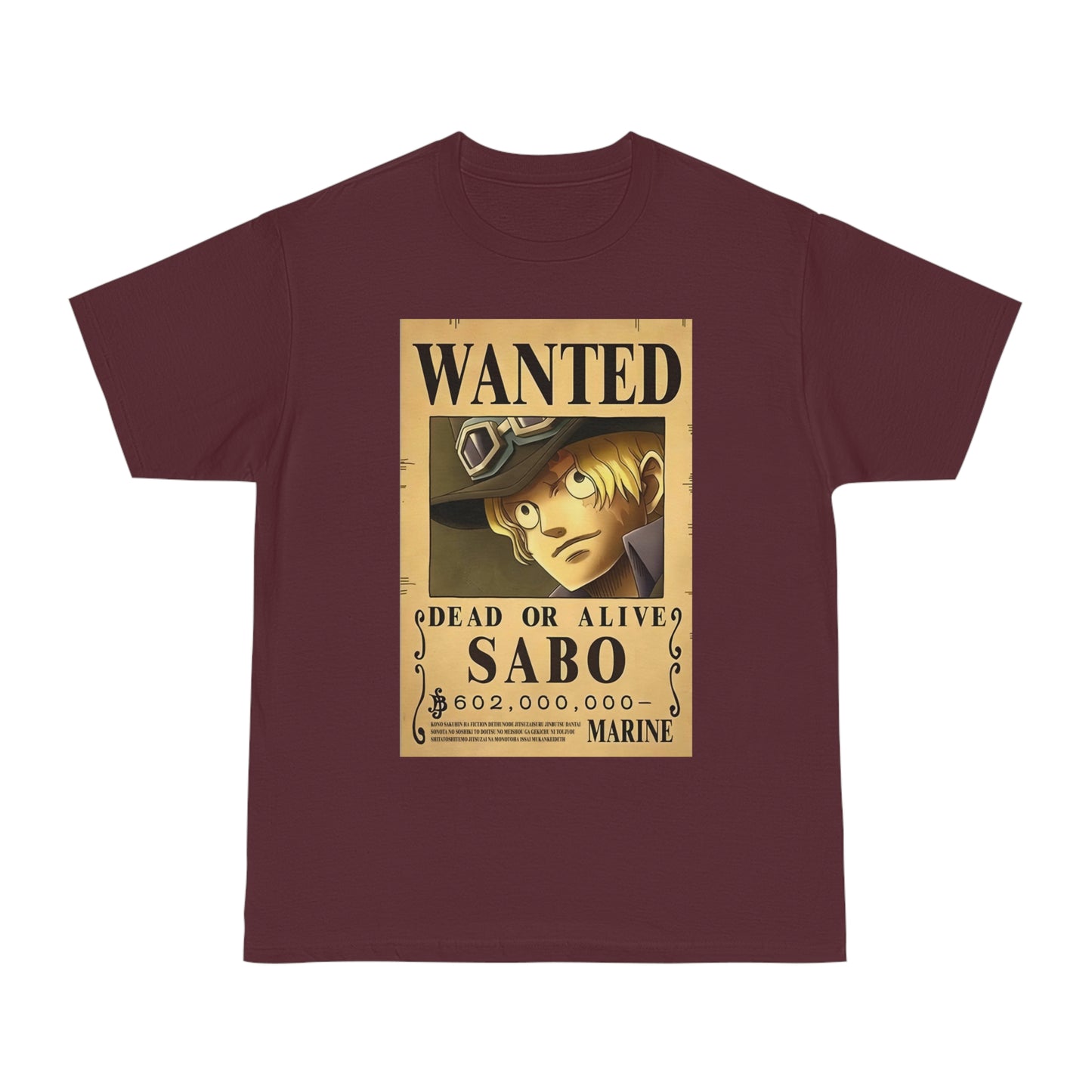Anime T-shirt, Sabo Wanted, One Piece, Unisex Tee, Otaku Gift