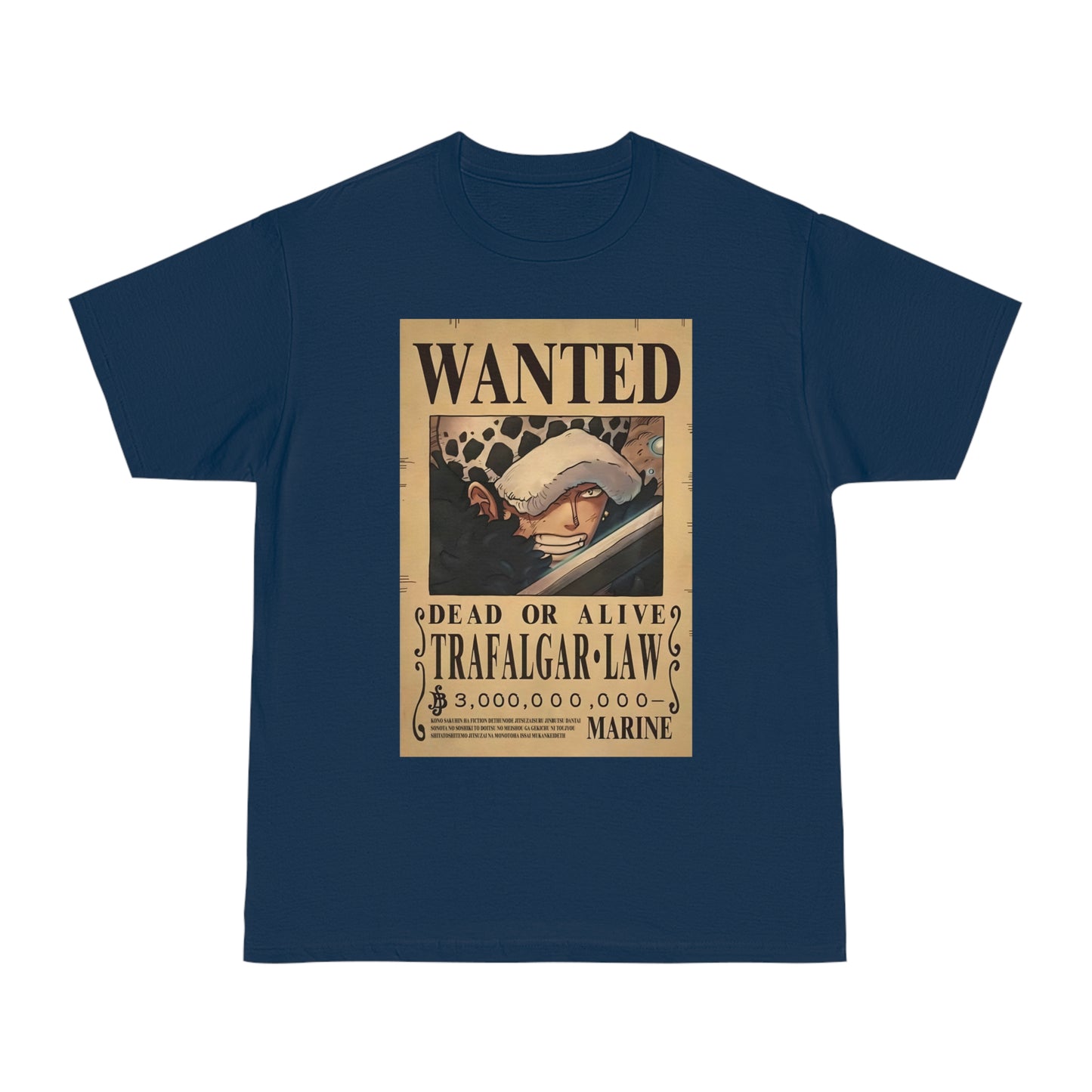 Anime T-shirt, Trafalgar-Law Wanted, One Piece, Neubonesto, Straw Hat Legend Collection, Unisex Tee, Otaku Gift, Anime Fan Shirt
