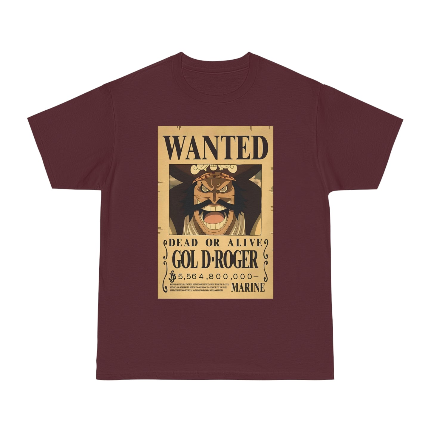 T-shirt Anime Gol D-Roger Wanted