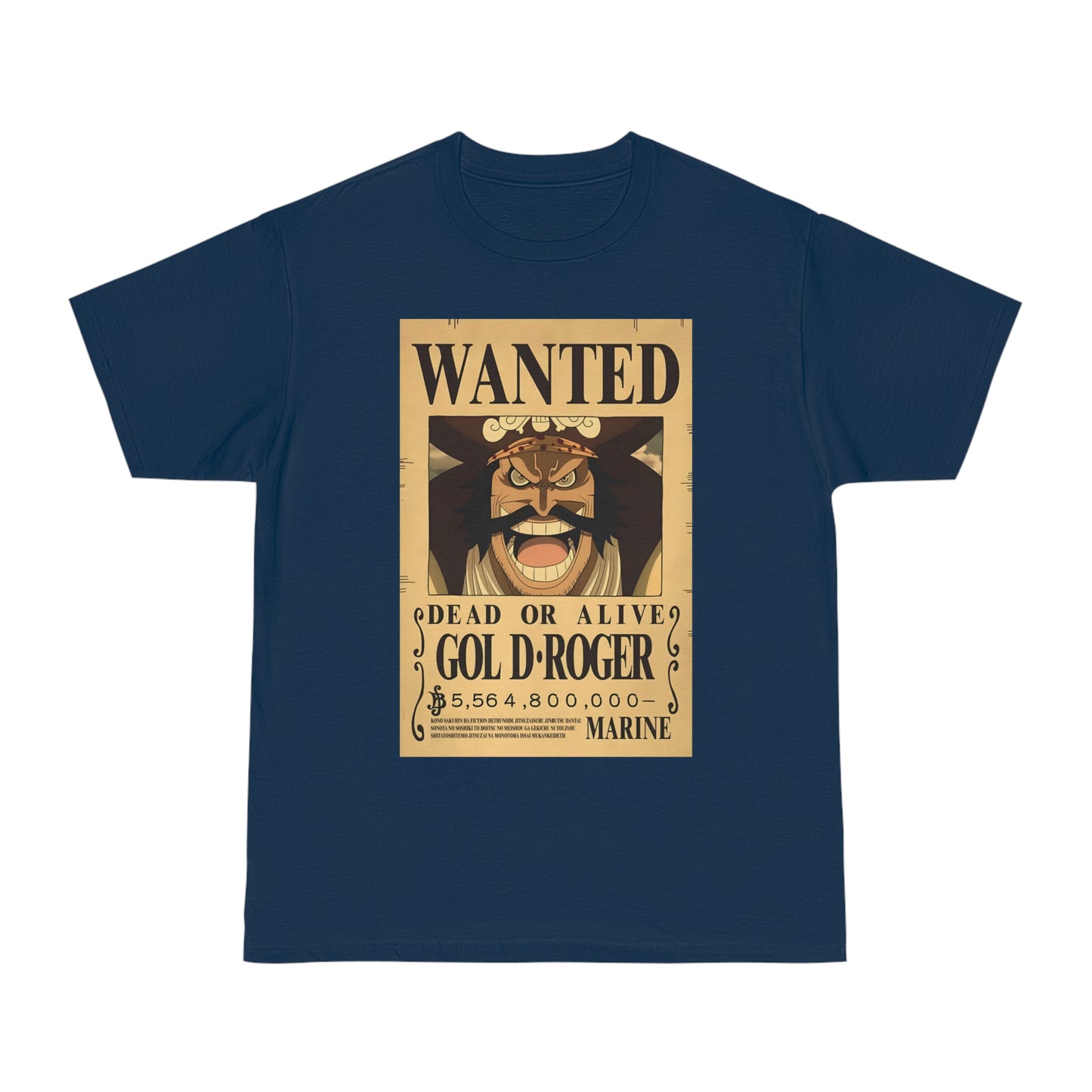T-shirt Anime Gol D-Roger Wanted