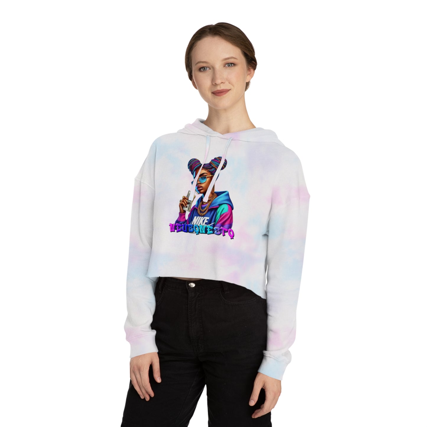 Neubonesto Nike Girl Graffiti Cropped Hoodie - Neubonesto Streetwear