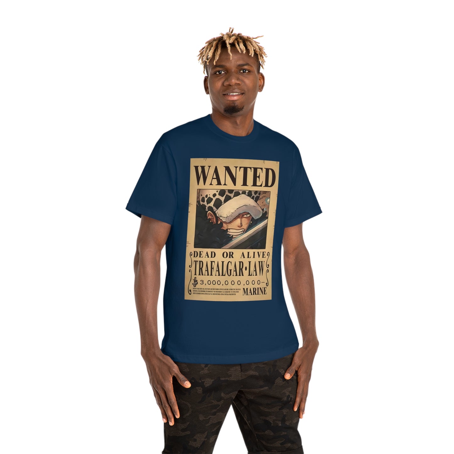 Anime T-shirt, Trafalgar-Law Wanted, One Piece, Neubonesto, Straw Hat Legend Collection, Unisex Tee, Otaku Gift, Anime Fan Shirt