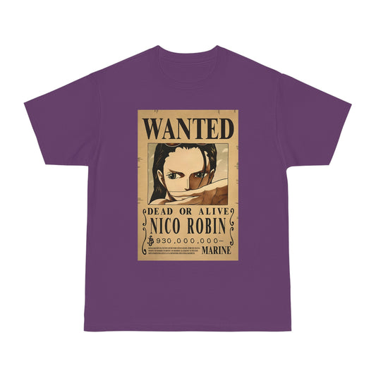 Anime T-shirt, Nico Robin Wanted, One Piece, Unisex Tee, Otaku Gift, Straw Hat Legend Collection, Neubonesto Shirt