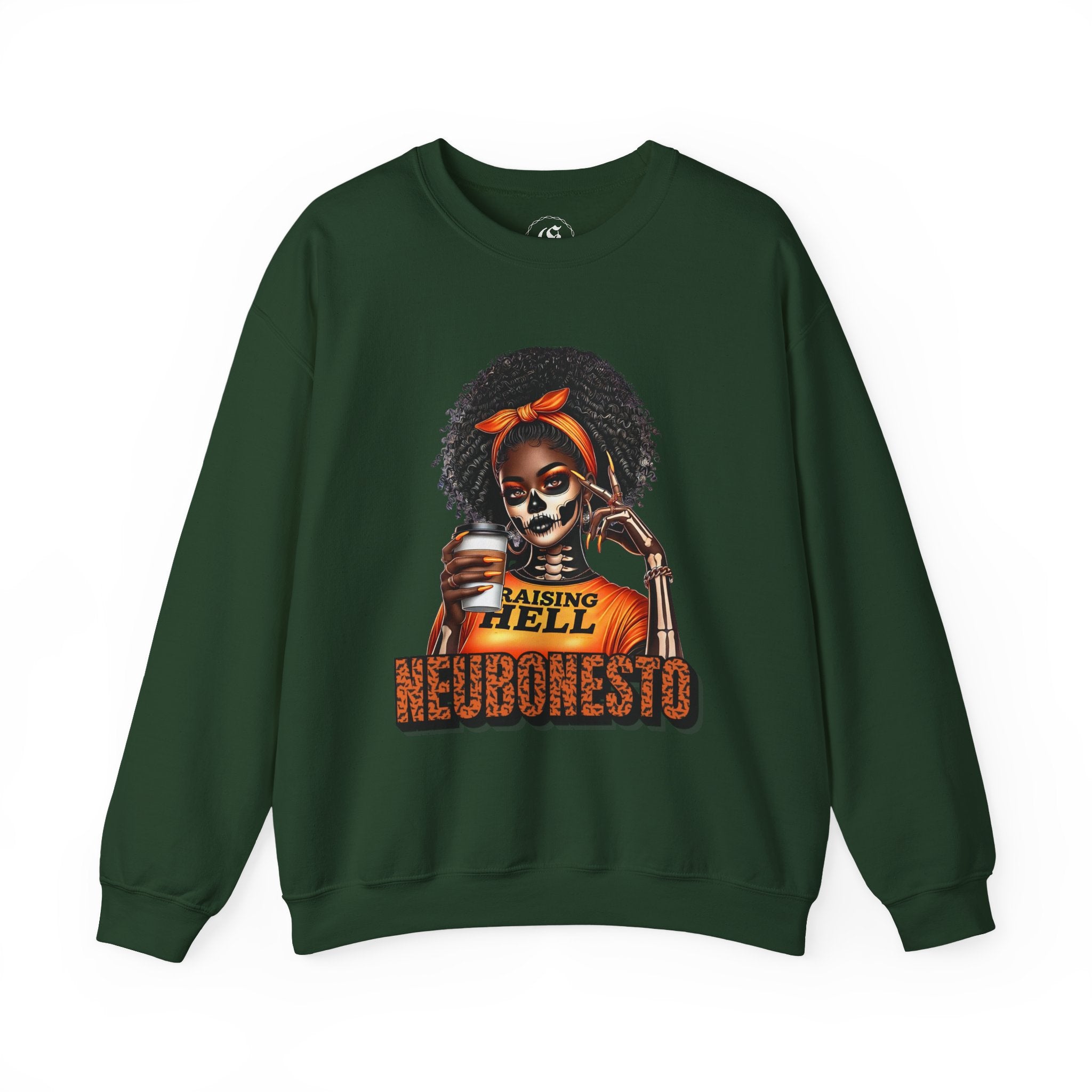 Halloween Skeleton Unisex Sweatshirt - Raising Hell Neubonesto Design