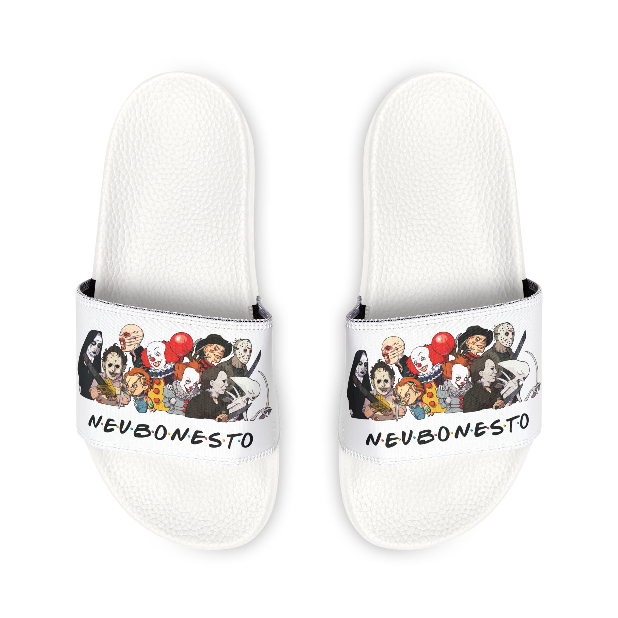 Neubonesto Horror Slides, Mens Slides, Gothic Skeleton Footwear