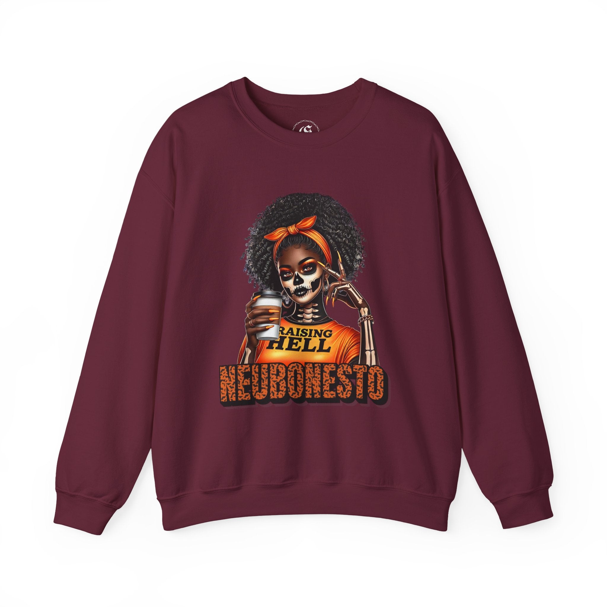 Halloween Skeleton Unisex Sweatshirt - Raising Hell Neubonesto Design
