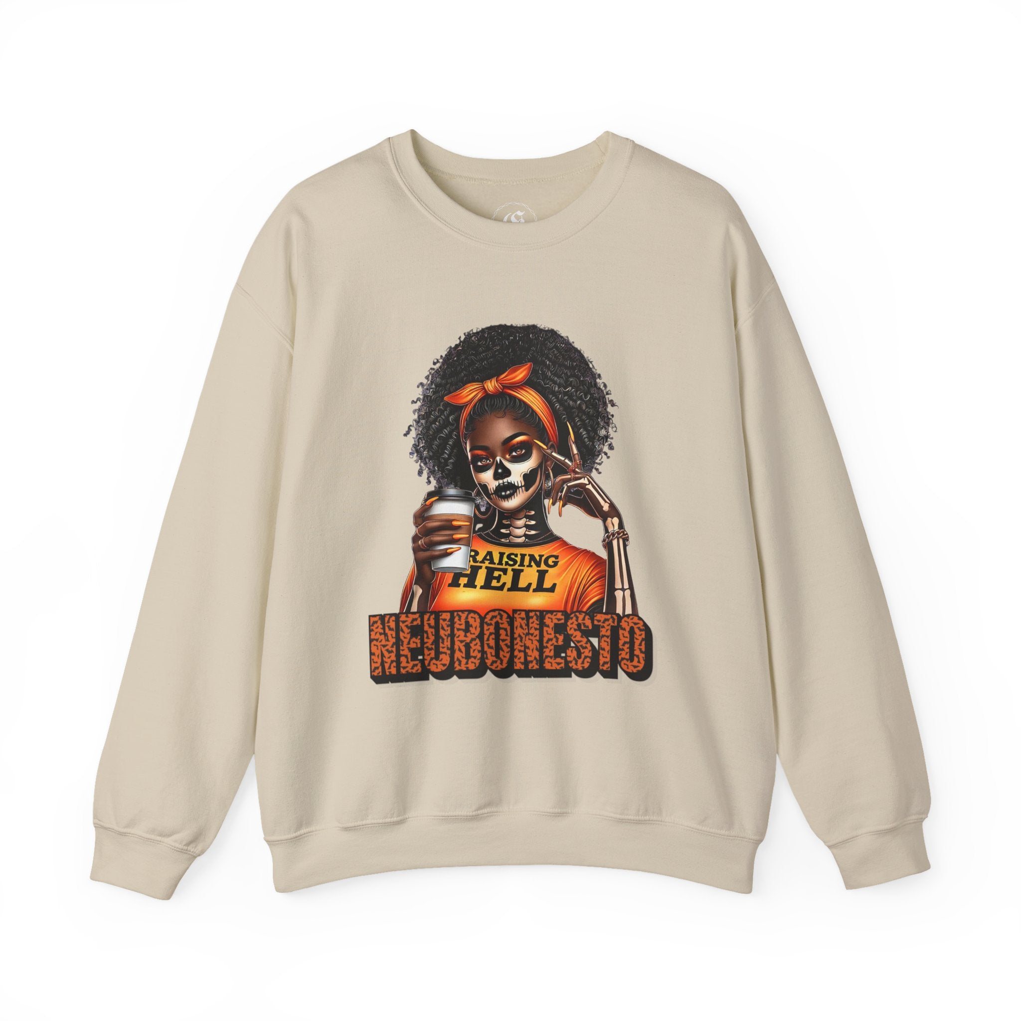Halloween Skeleton Unisex Sweatshirt - Raising Hell Neubonesto Design