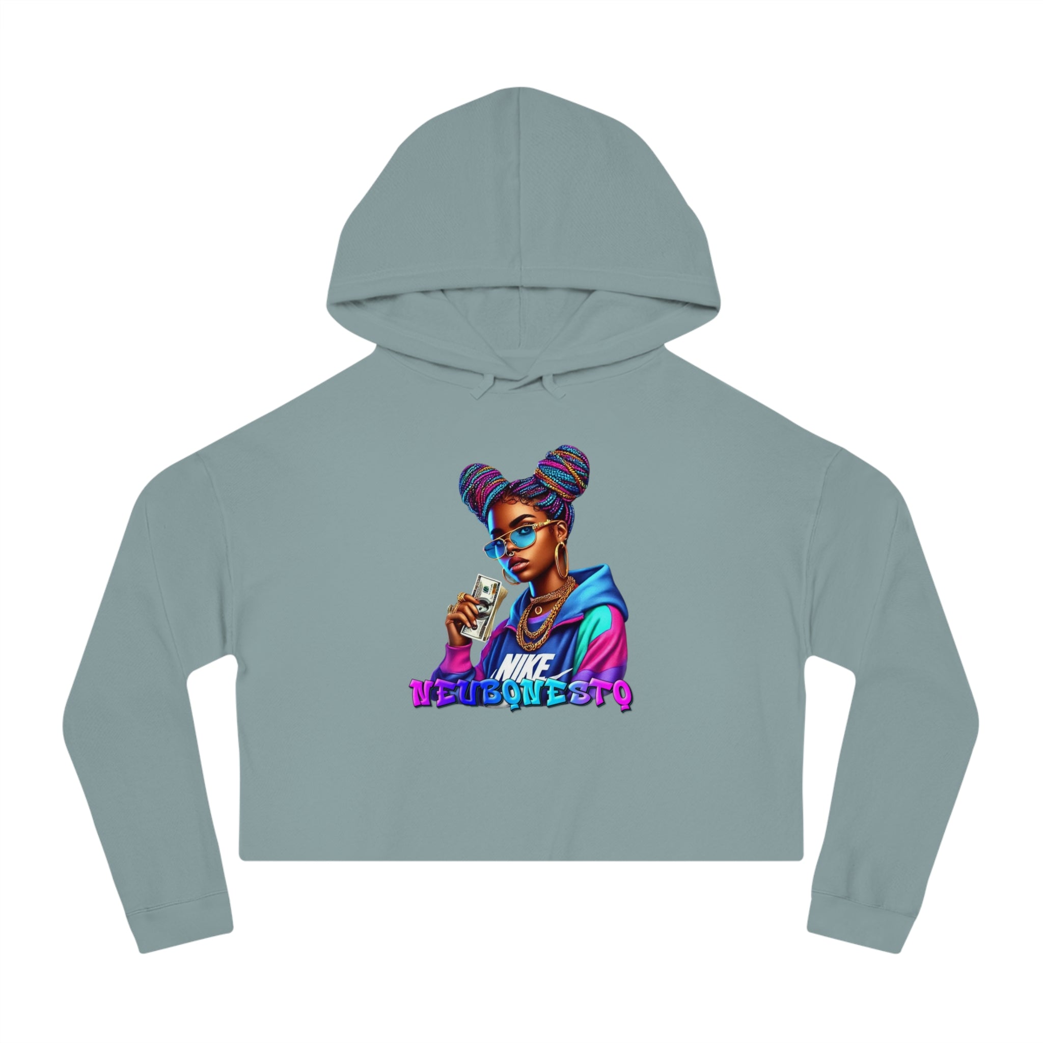 Neubonesto Nike Girl Graffiti Cropped Hoodie - Neubonesto Streetwear