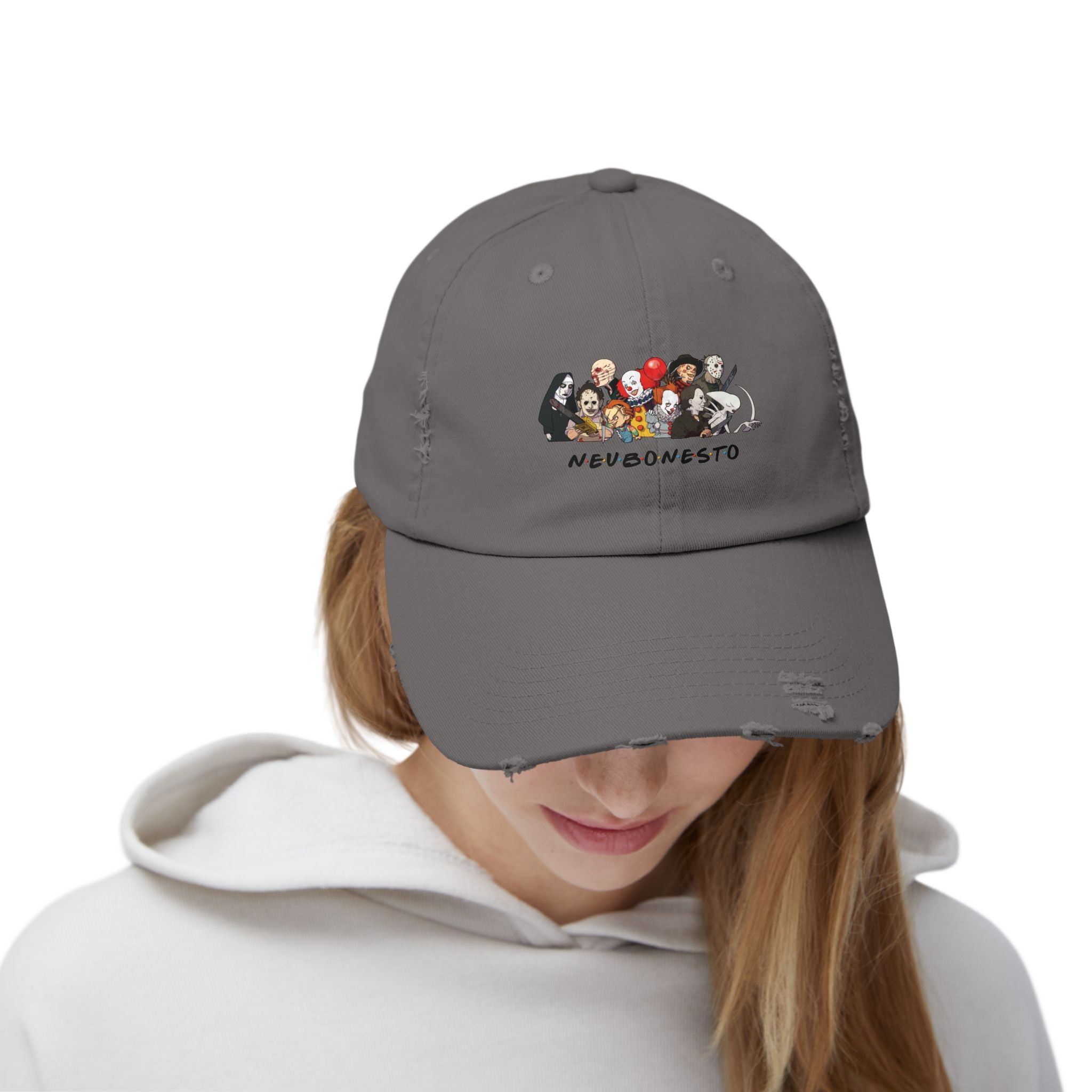 Distressed Cap - Neubonesto Horror Strapback Hat