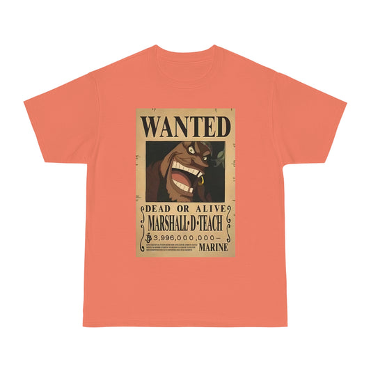 Anime T-shirt, Marshall D Teach Wanted, One Piece, Neubonesto, Unisex Tee