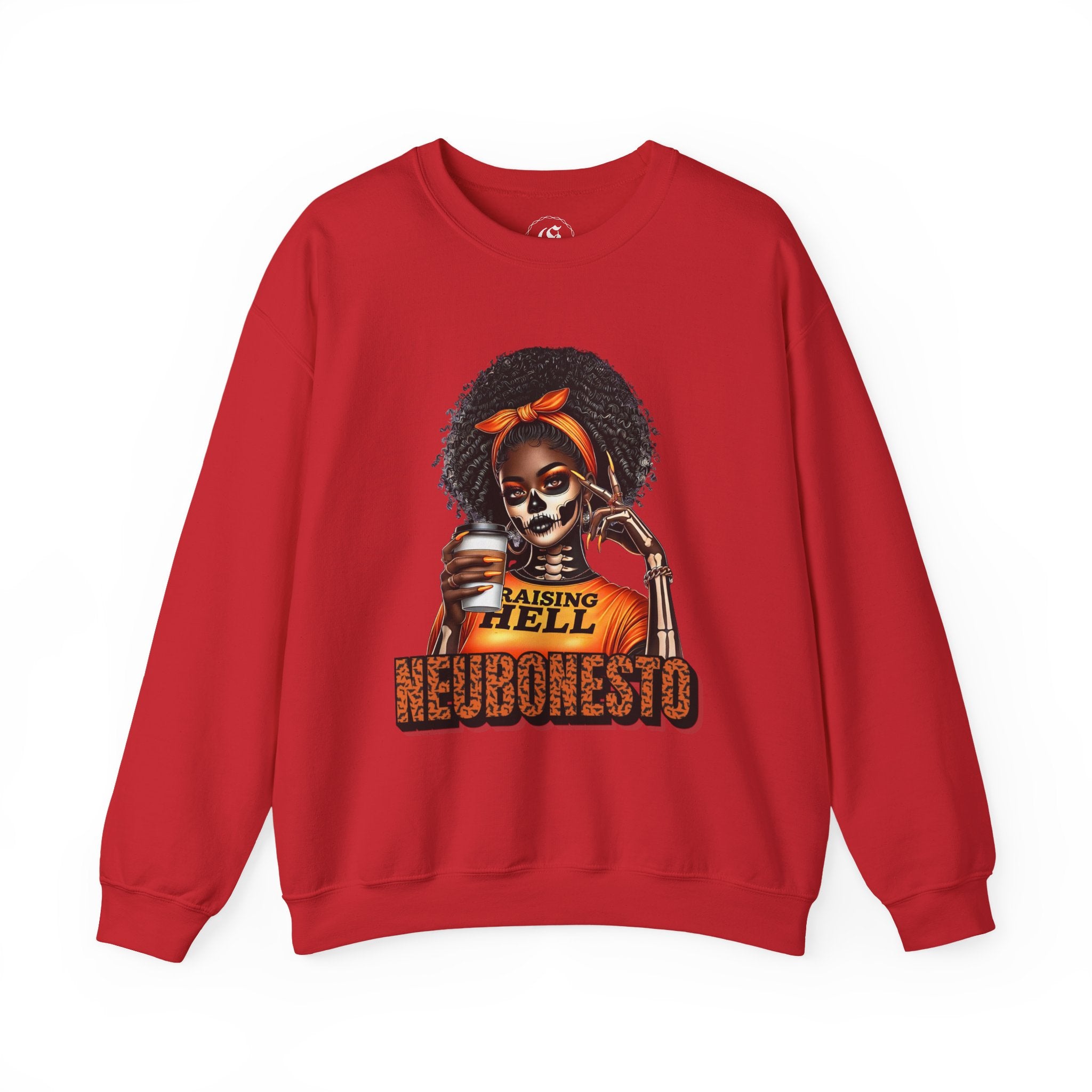 Halloween Skeleton Unisex Sweatshirt - Raising Hell Neubonesto Design