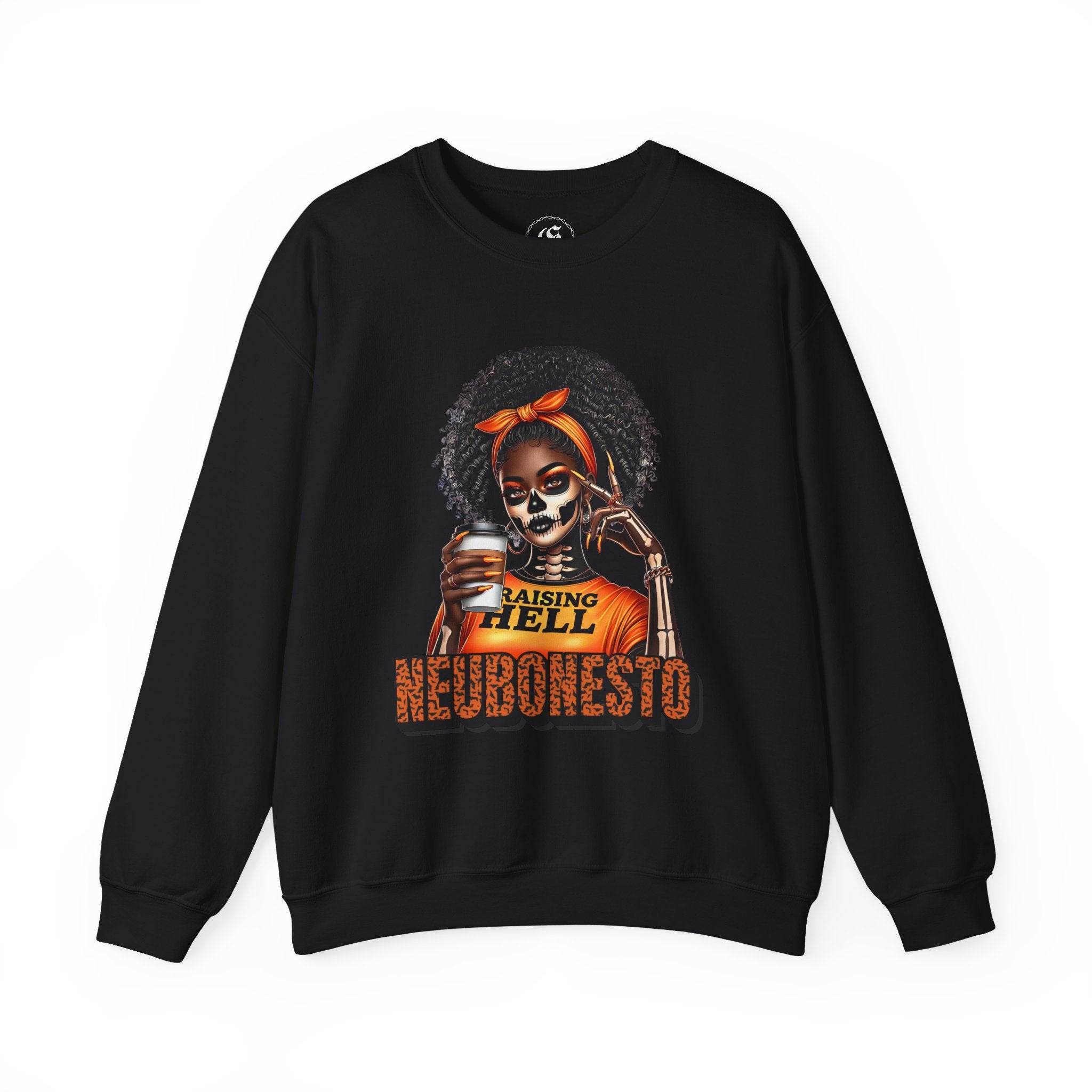 Halloween Skeleton Unisex Sweatshirt - Raising Hell Neubonesto Design