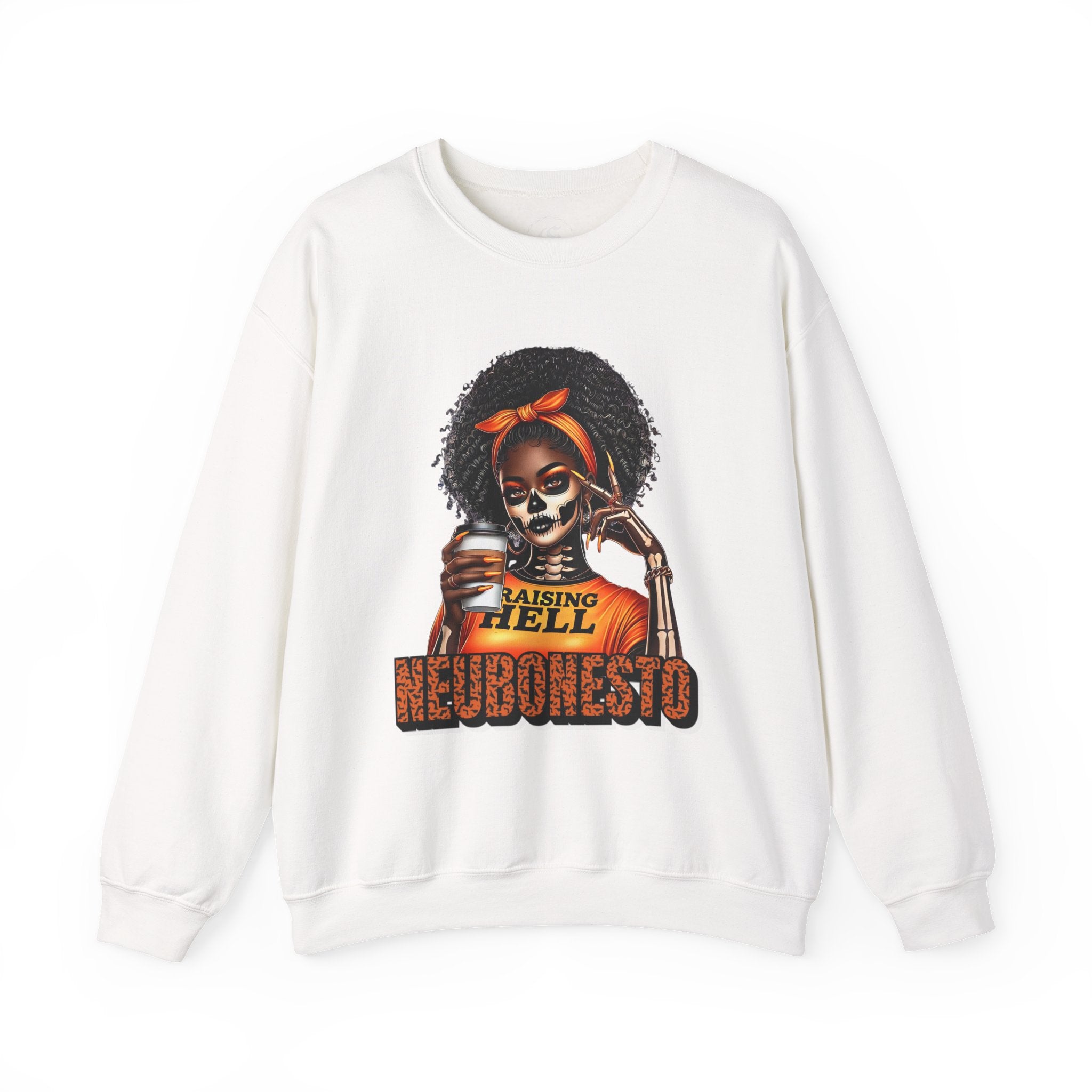 Halloween Skeleton Unisex Sweatshirt - Raising Hell Neubonesto Design
